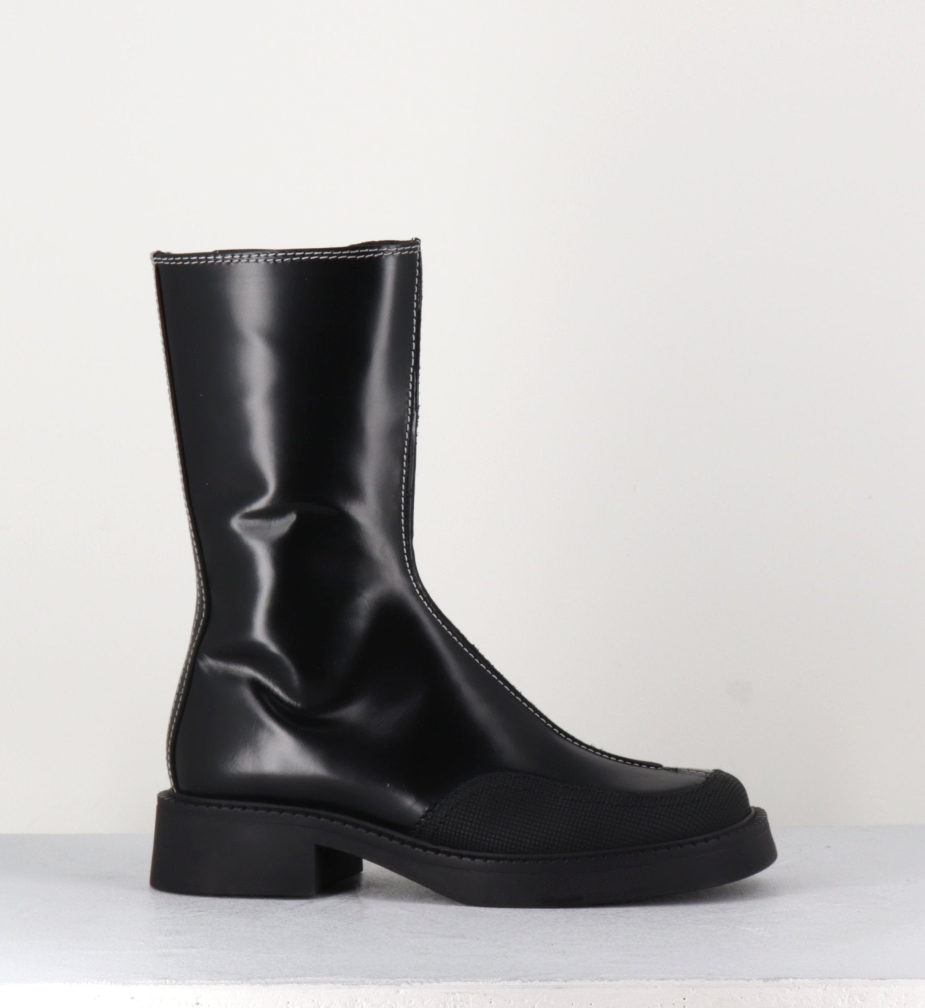 Bottines Noires BPrivate - Taille 36 EU - Plateforme - Cuir - Neuves Avec Emballage
