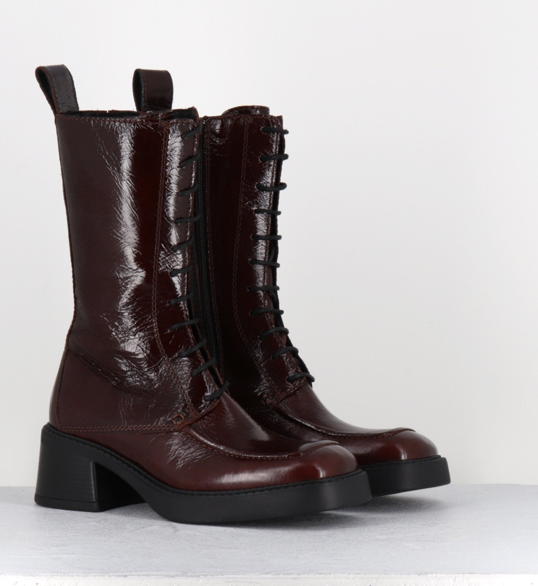 AGUSTINA DARK BROWN BOOTS