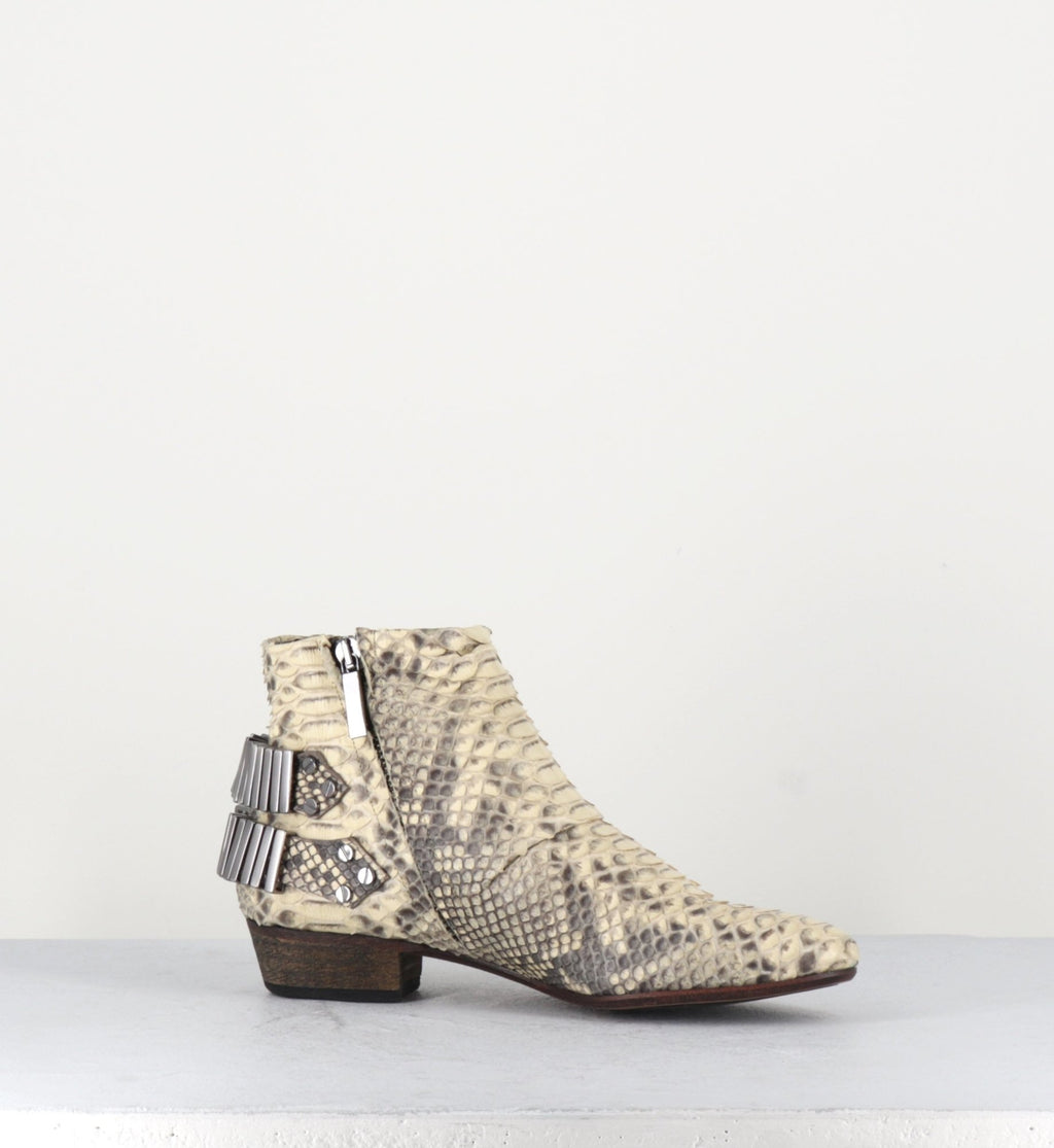 Bottines en python blanc LO WHITE - Fury London