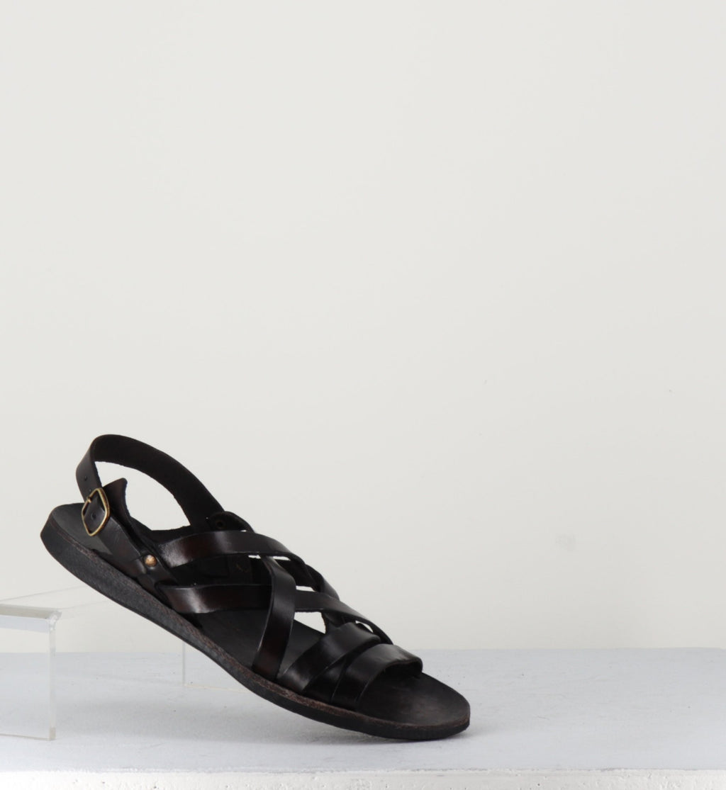 Sandales multi-brides en cuir marron - 34506 MORO