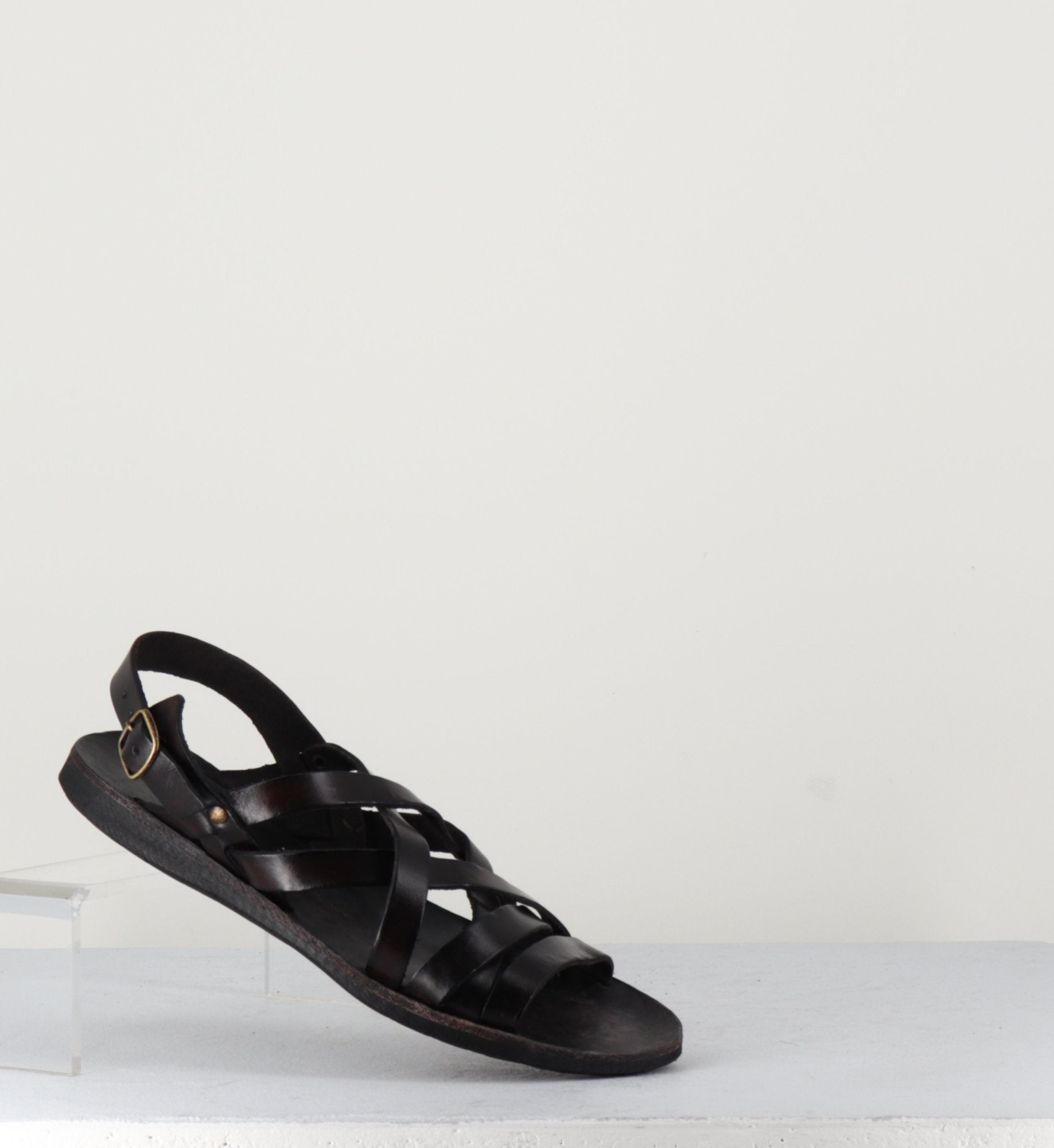 Sandales multi-brides en cuir marron - 34506 MORO