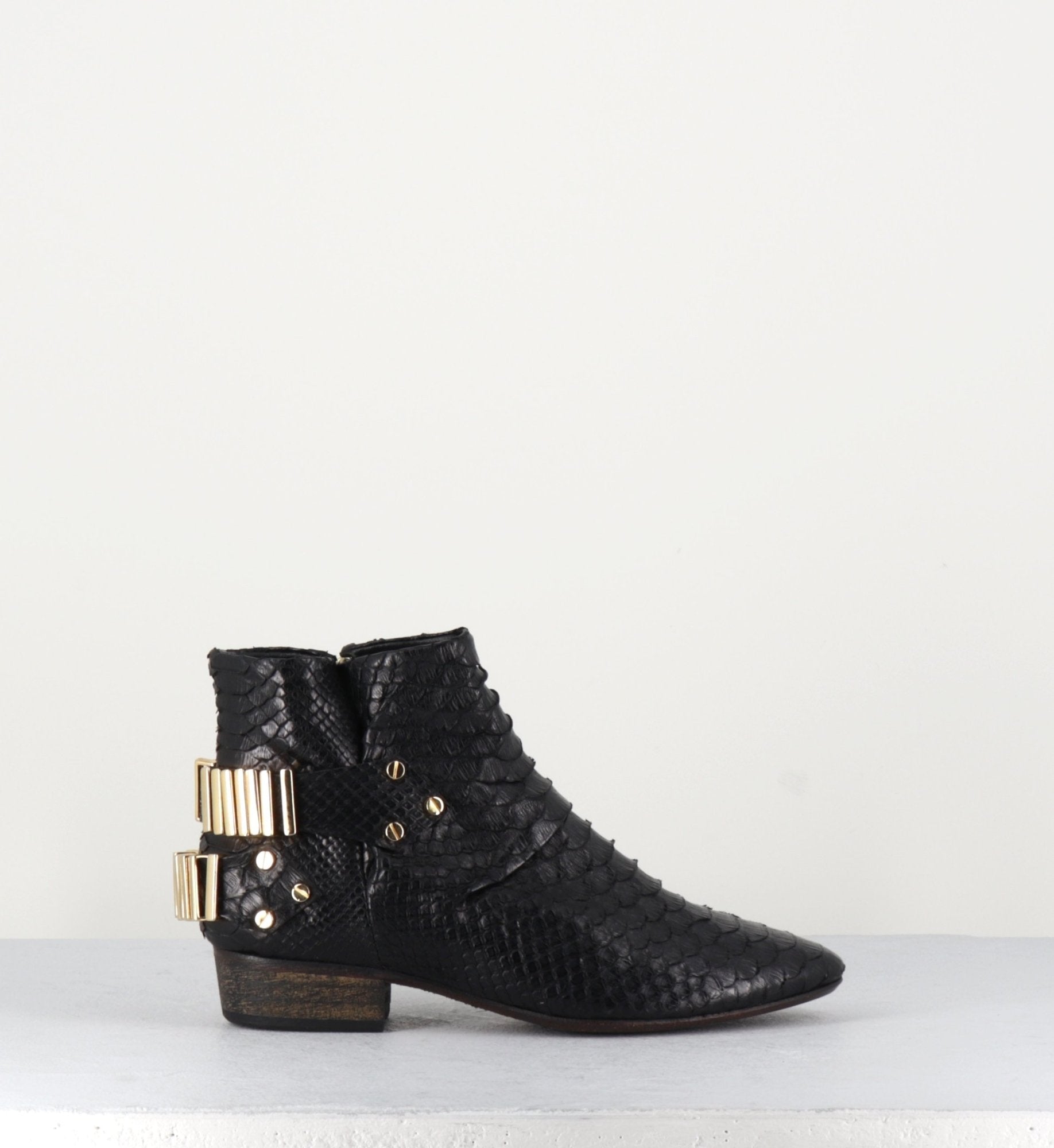 BOOTS  LO PYTHON BLACK/GOLD - FURY LONDON