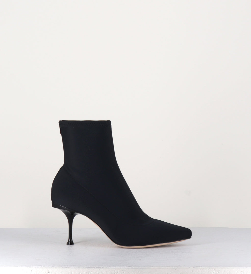 Bottines à bout pointu en stretch noir Sergio Rossi Milano - A81760