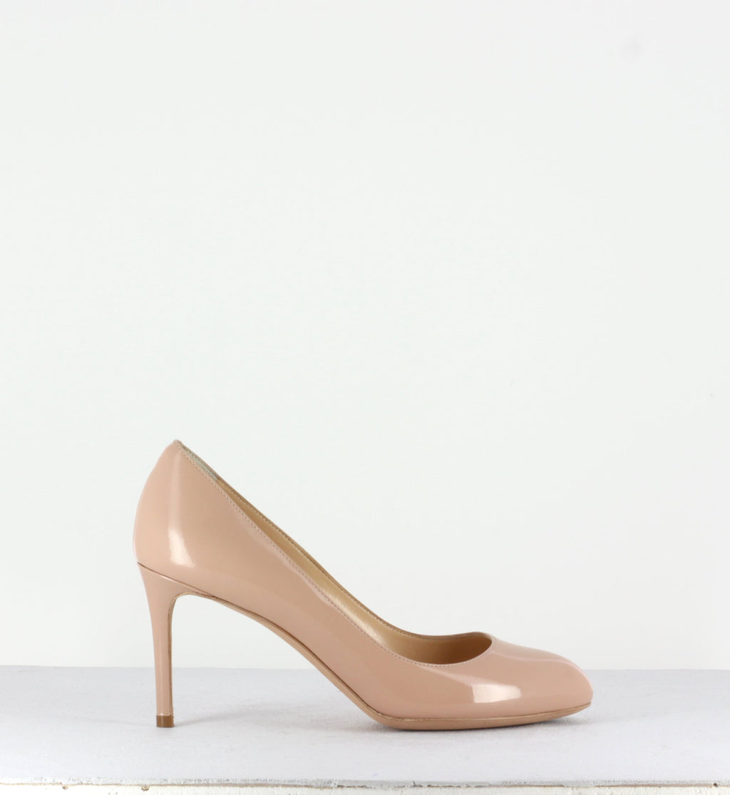Escarpins petits talons en cuir nude 2592N - Pellico