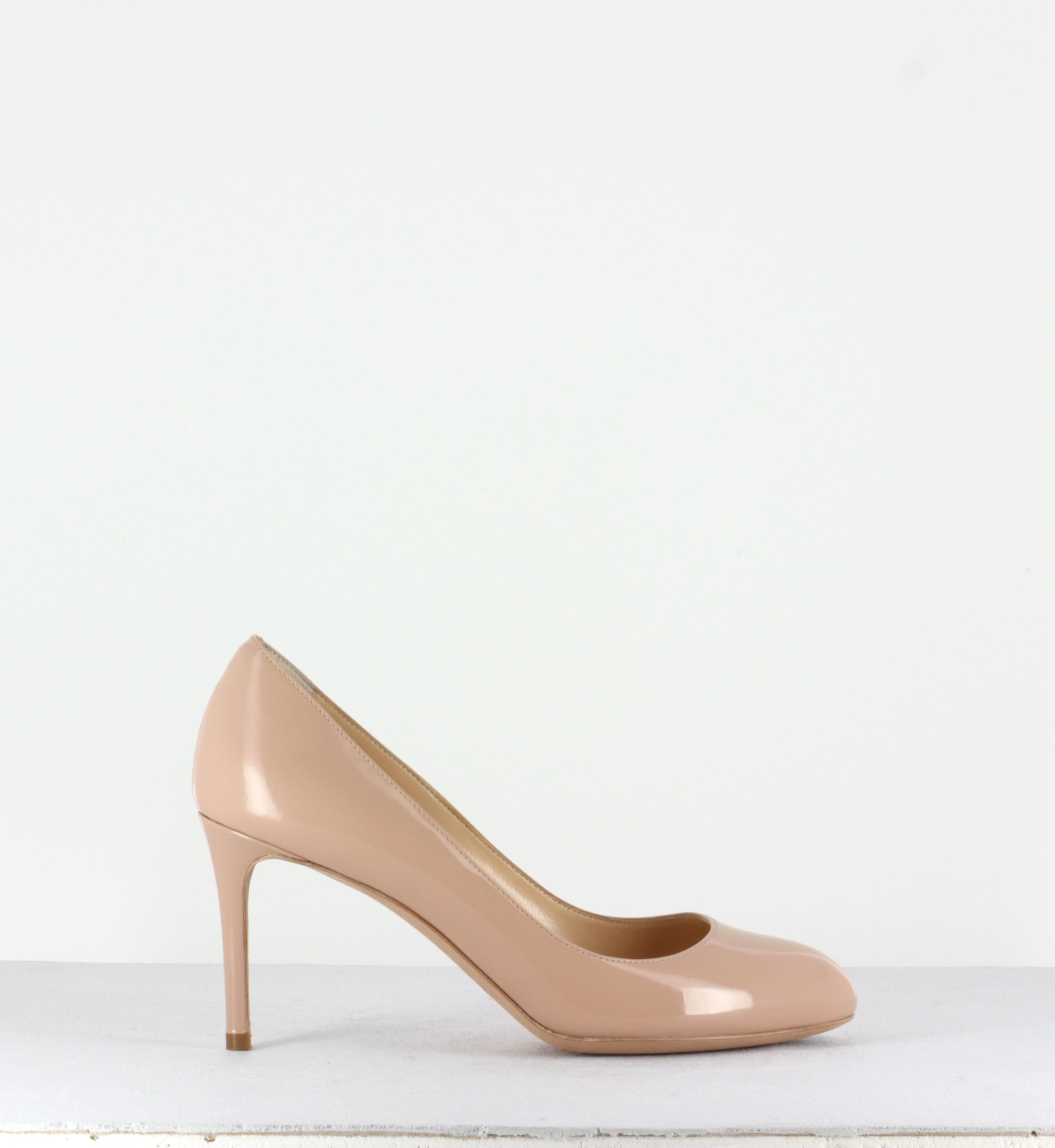 Escarpins petits talons en cuir nude 2592N - Pellico