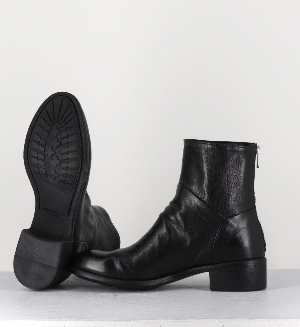 Bottines en cuir noir - LISON CAOU 045 NERO
