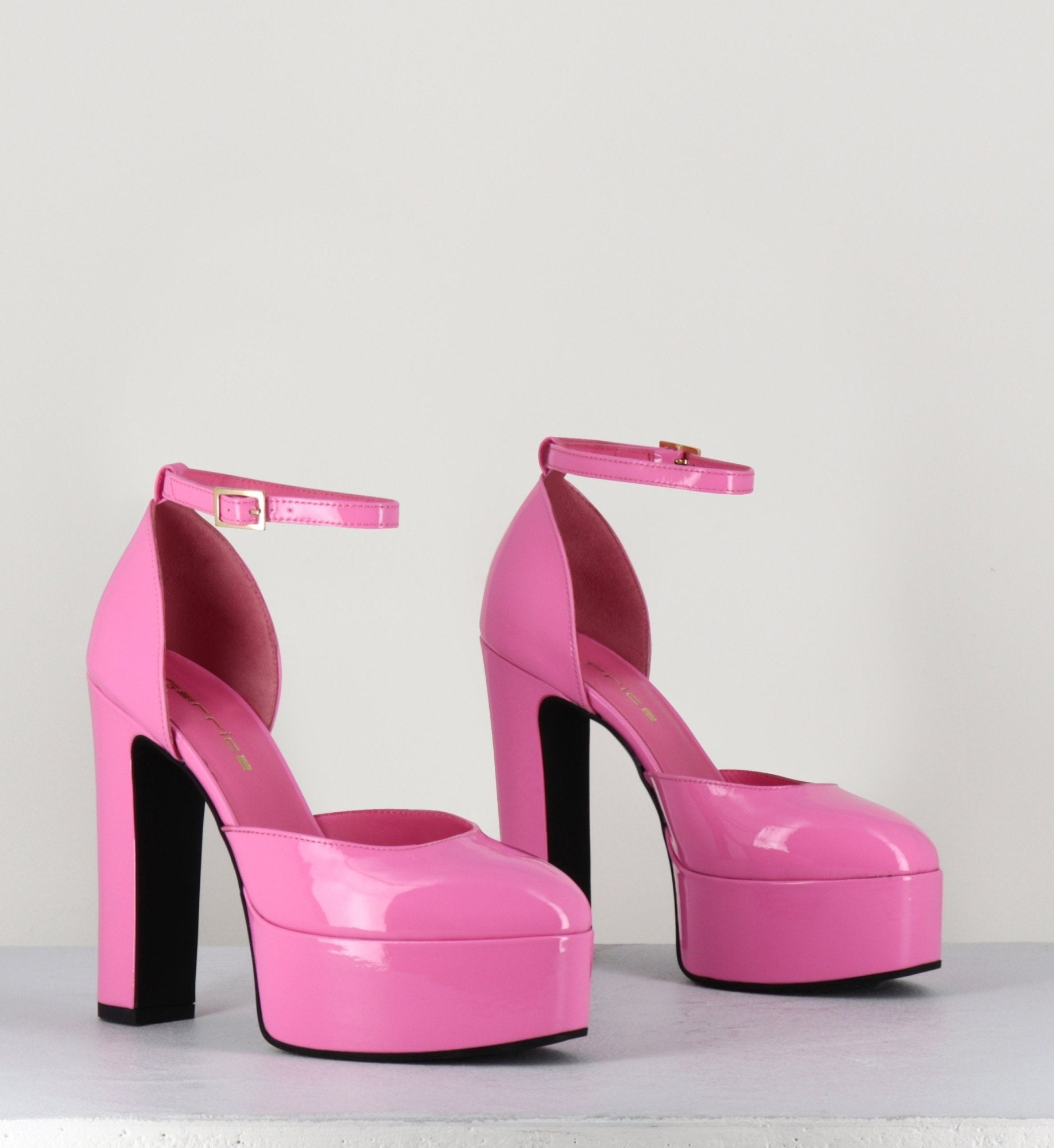 Sandales esprit babies en cuir vernis rose - ROSA VERNICE PINK