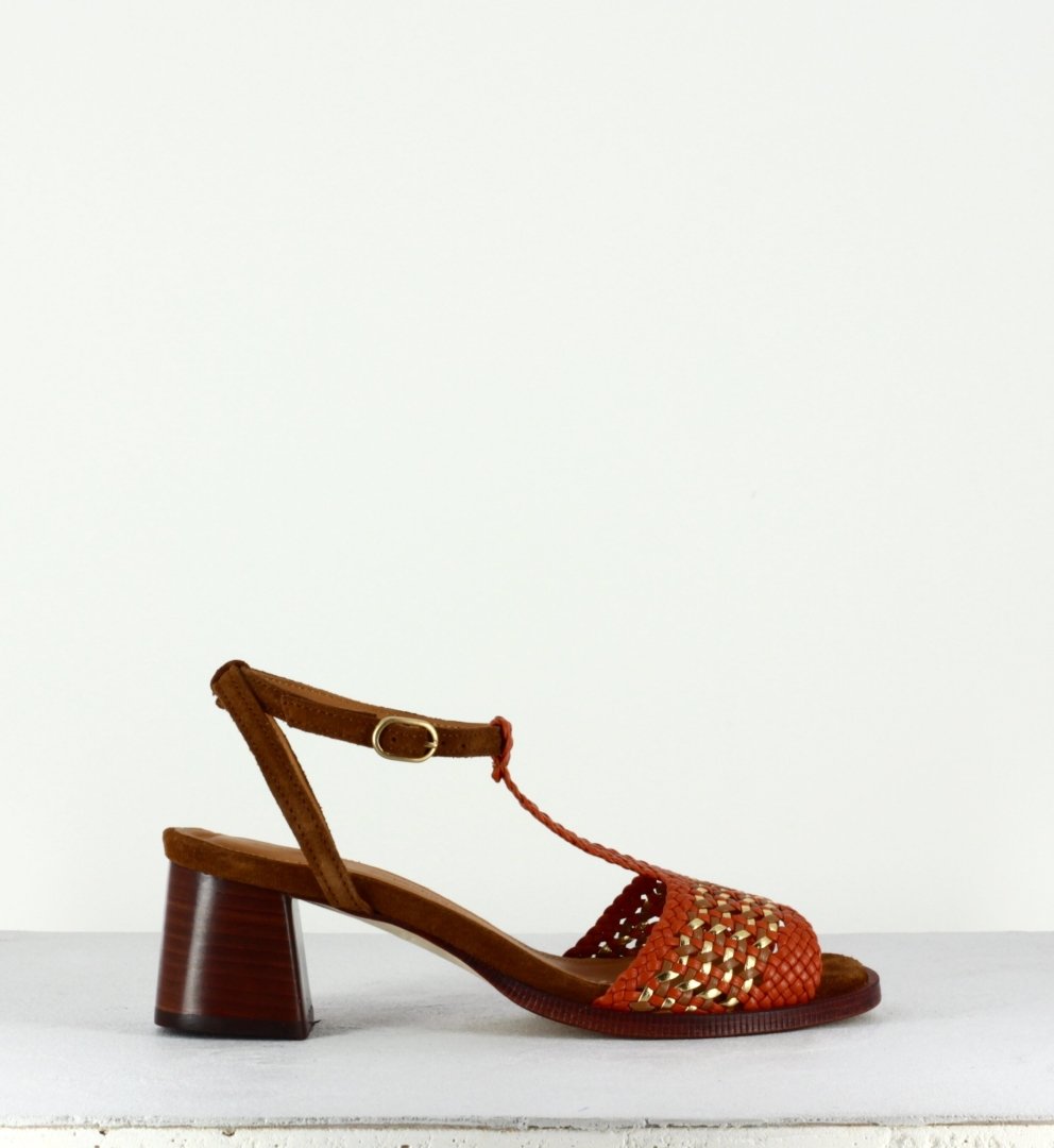 Anonymous Copenhagen - Sandale tressée LIZANNE 55 CHESNUT