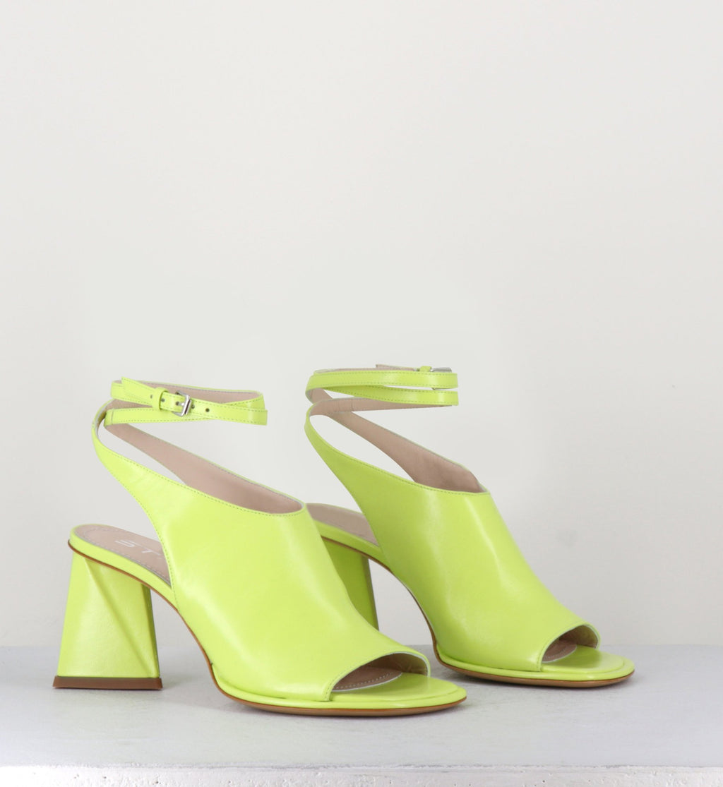 Sandales en cuir lime - A5173 ACID