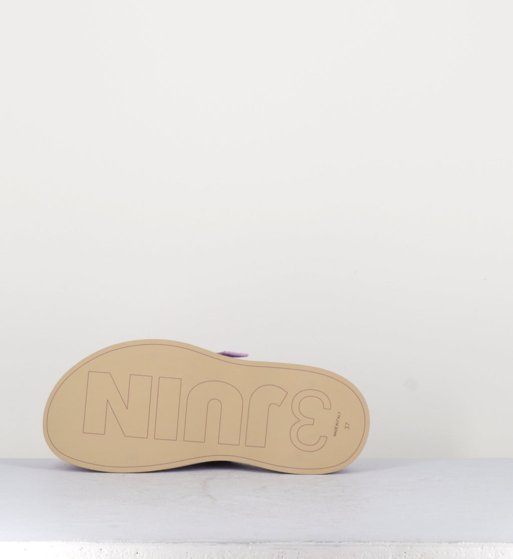 Sabot en cuir violet - LIPARI CHAT IRIS