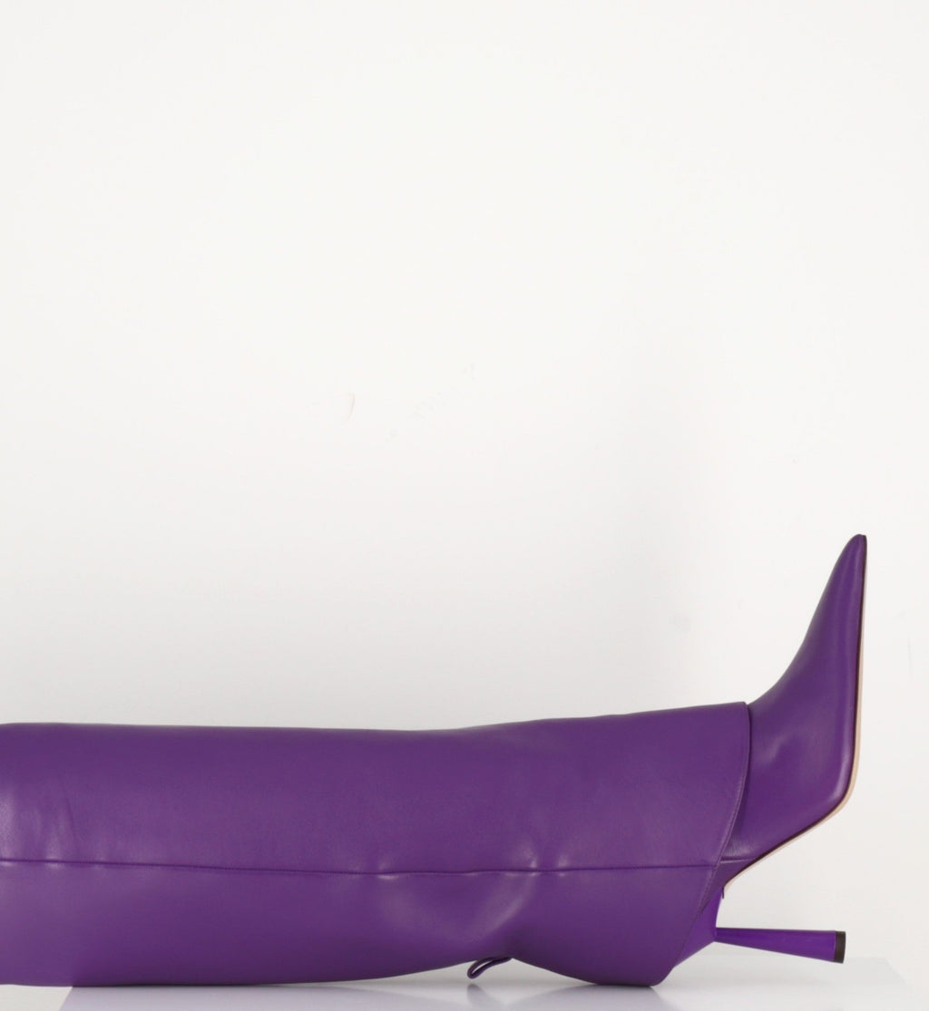Bottes à guêtre en cuir violet - ROSIE31 PURPLE