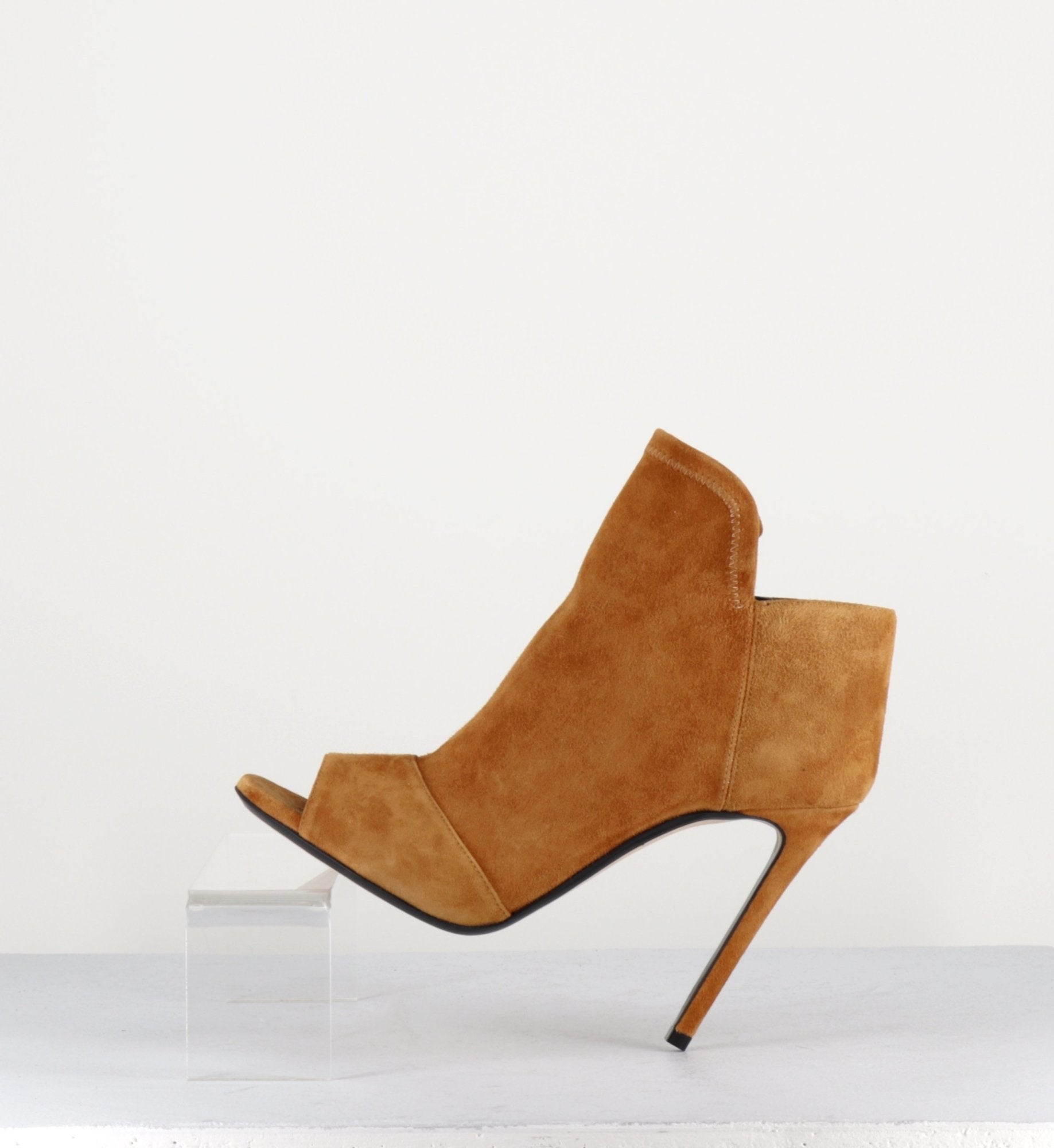 Bottines open-toe à talons camel 400 - GreyMer