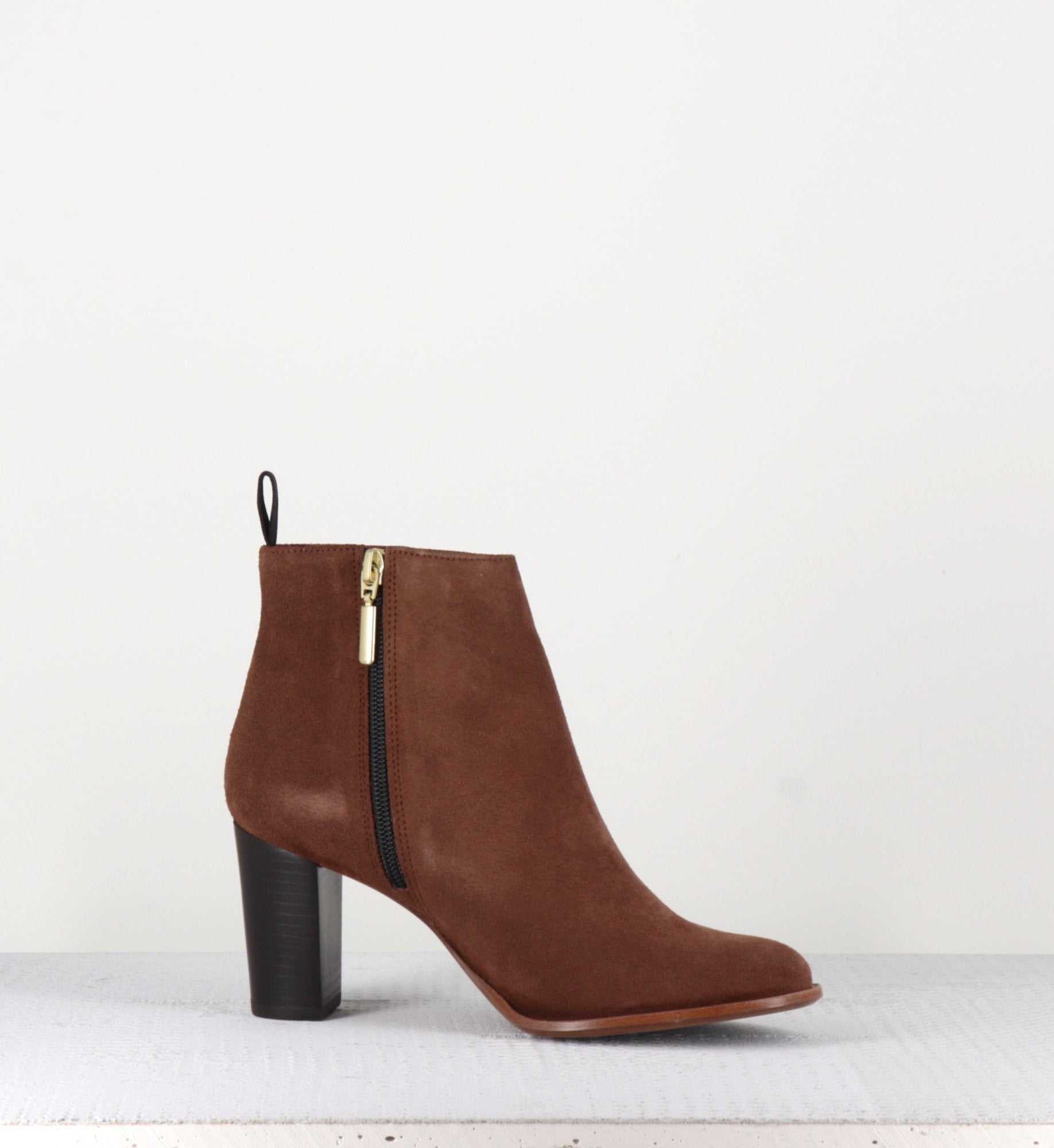 Bottines en veau velours camel Avril Gau - GRIMPTRC N1