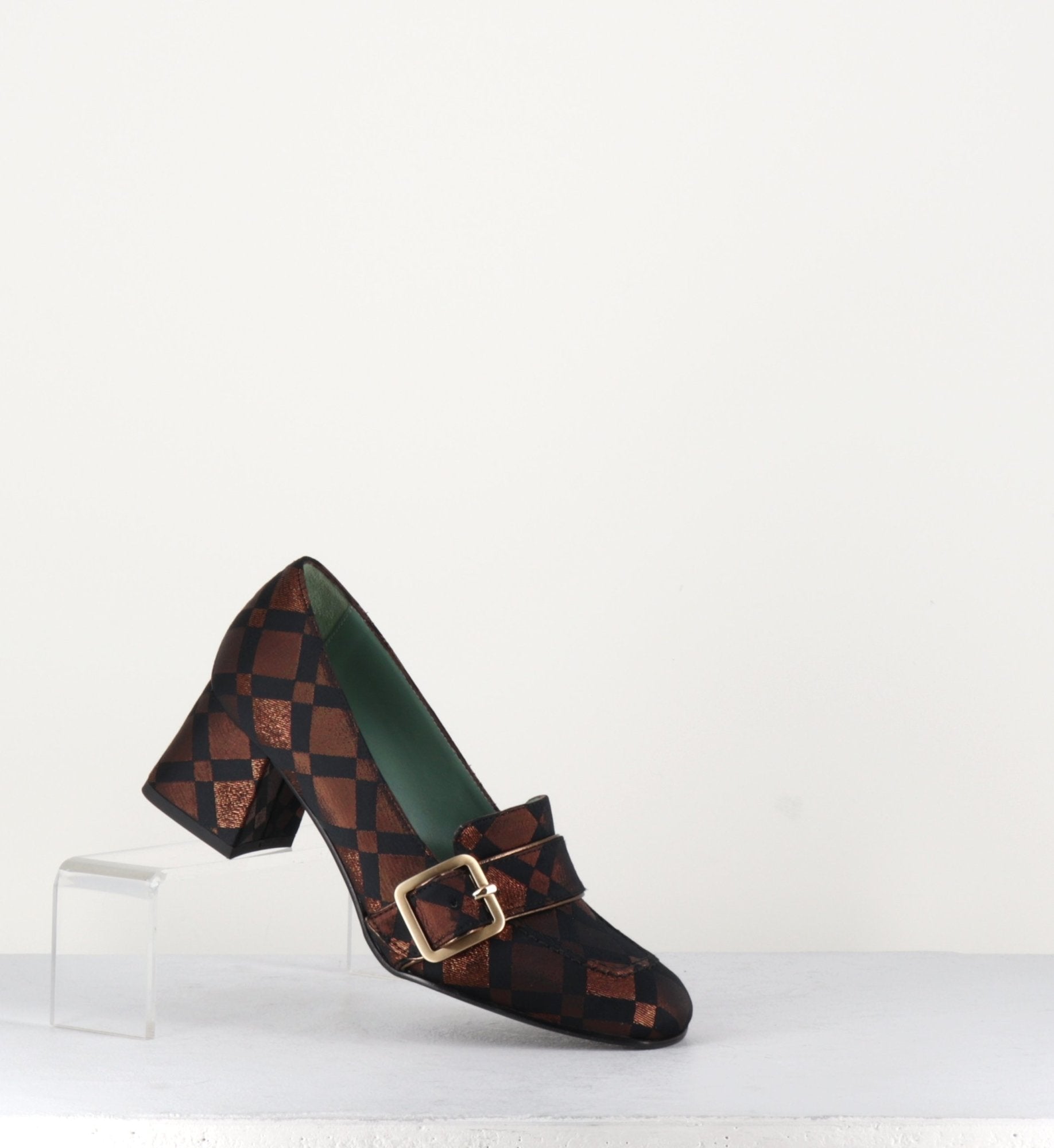 Mocassins à talons en toile multicolore D83D3 - Paola D'Arcano