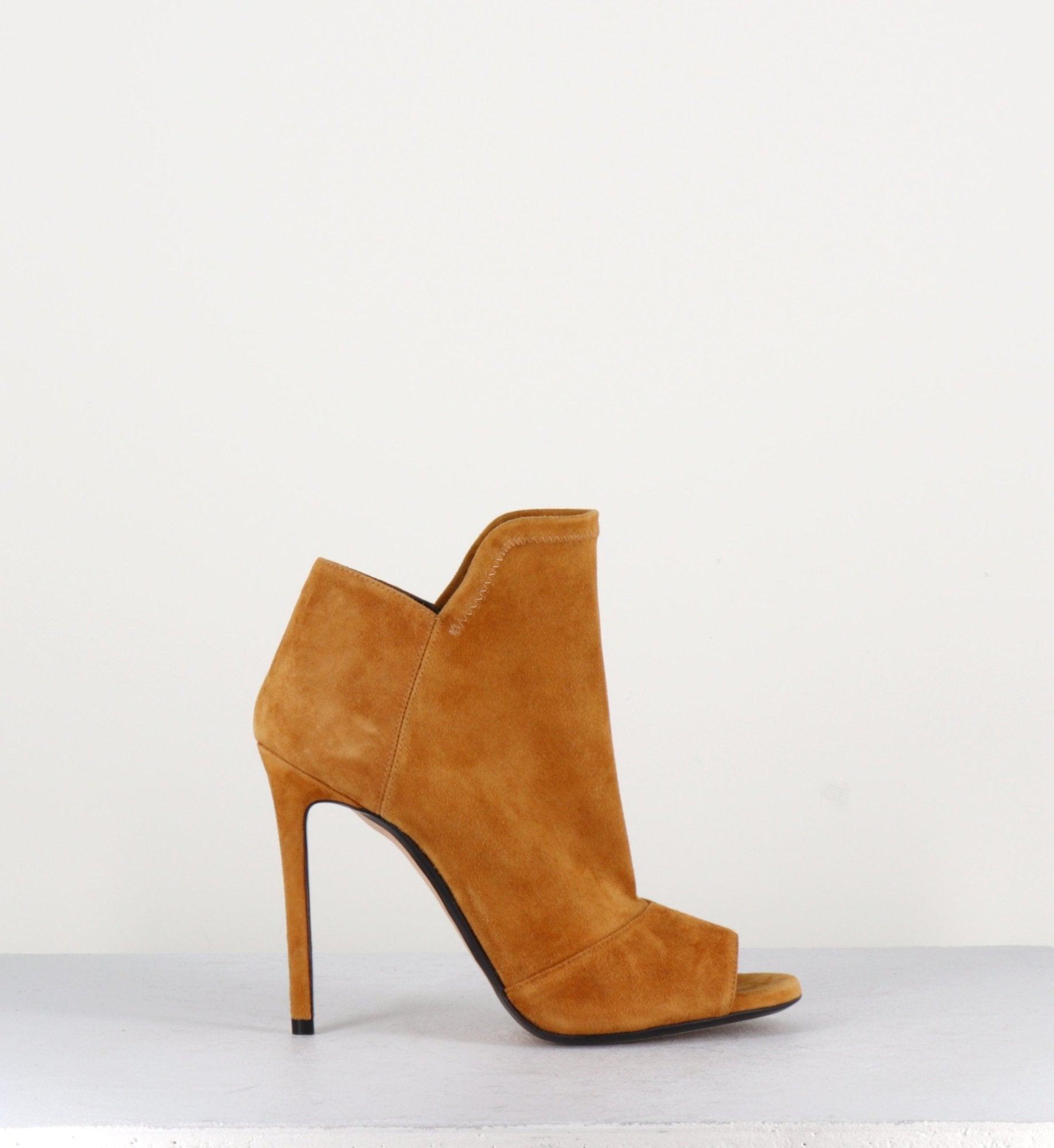Bottines open-toe à talons camel 400 - GreyMer
