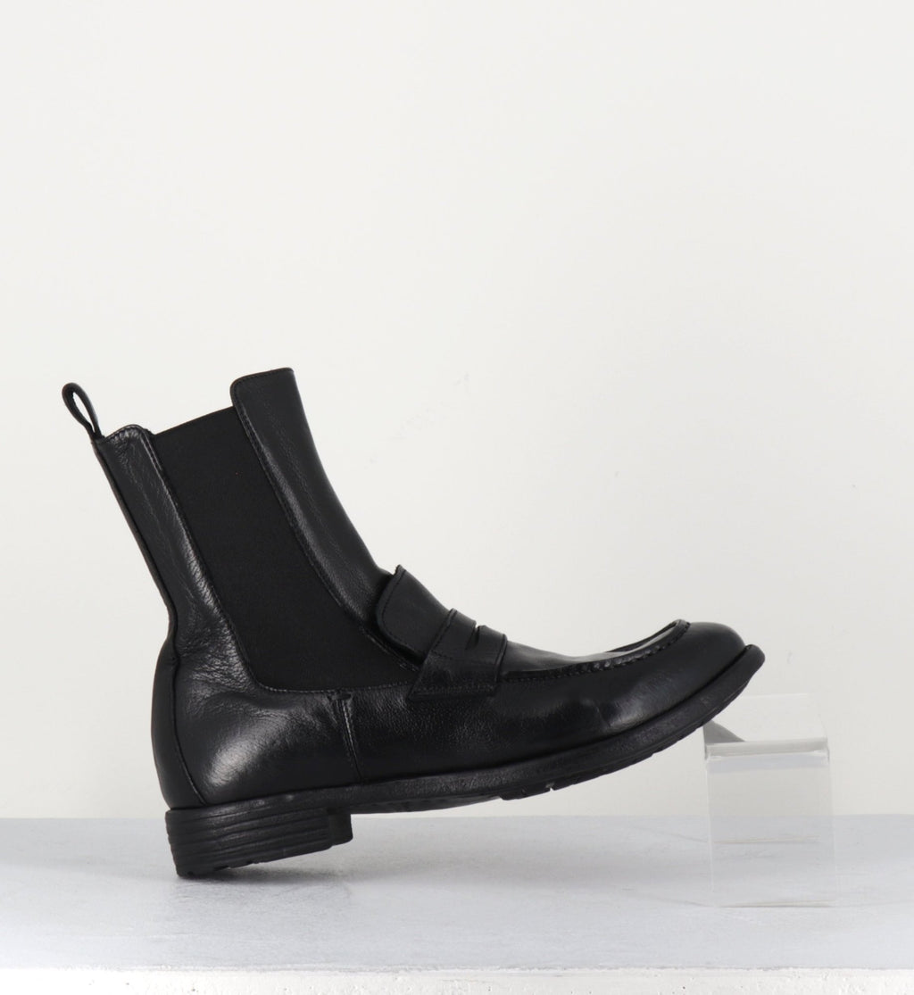 Boots-moccassins chelsea en cuir noir - MARS 142 NERO