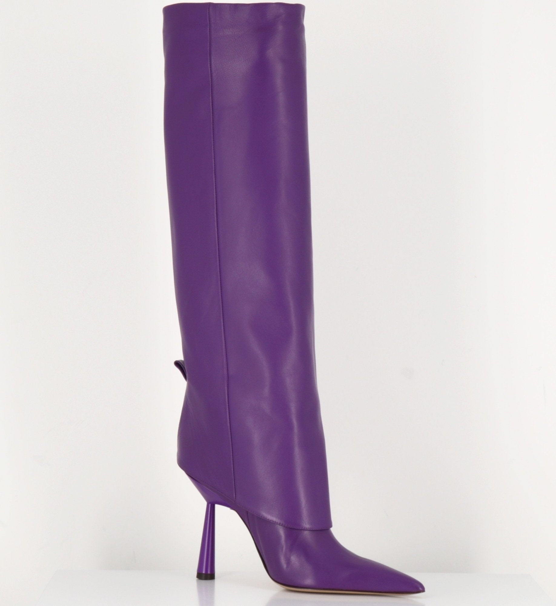 Bottes à guêtre en cuir violet - ROSIE31 PURPLE