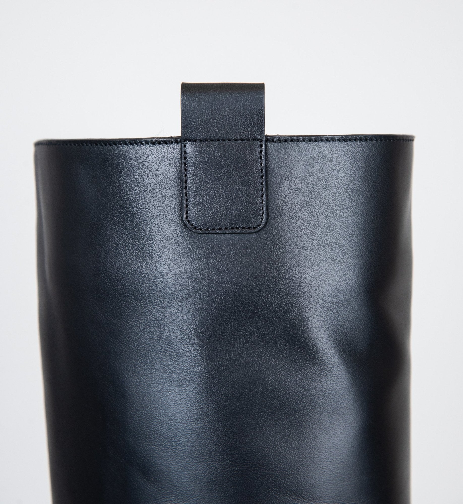 Bottes en cuir noir à talon fin - LDO051 BLACK