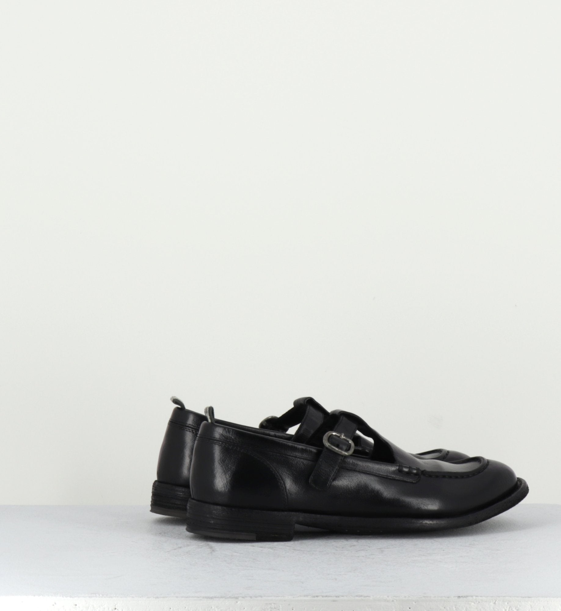 Chaussures Mary-Jane en cuir noir - LEX535 NERO