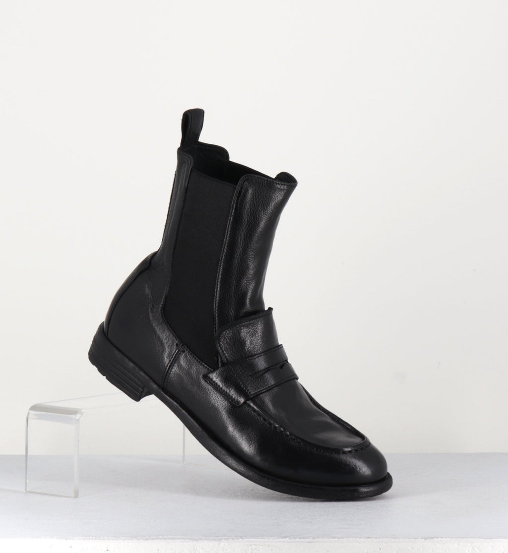 Boots-moccassins chelsea en cuir noir - MARS 142 NERO
