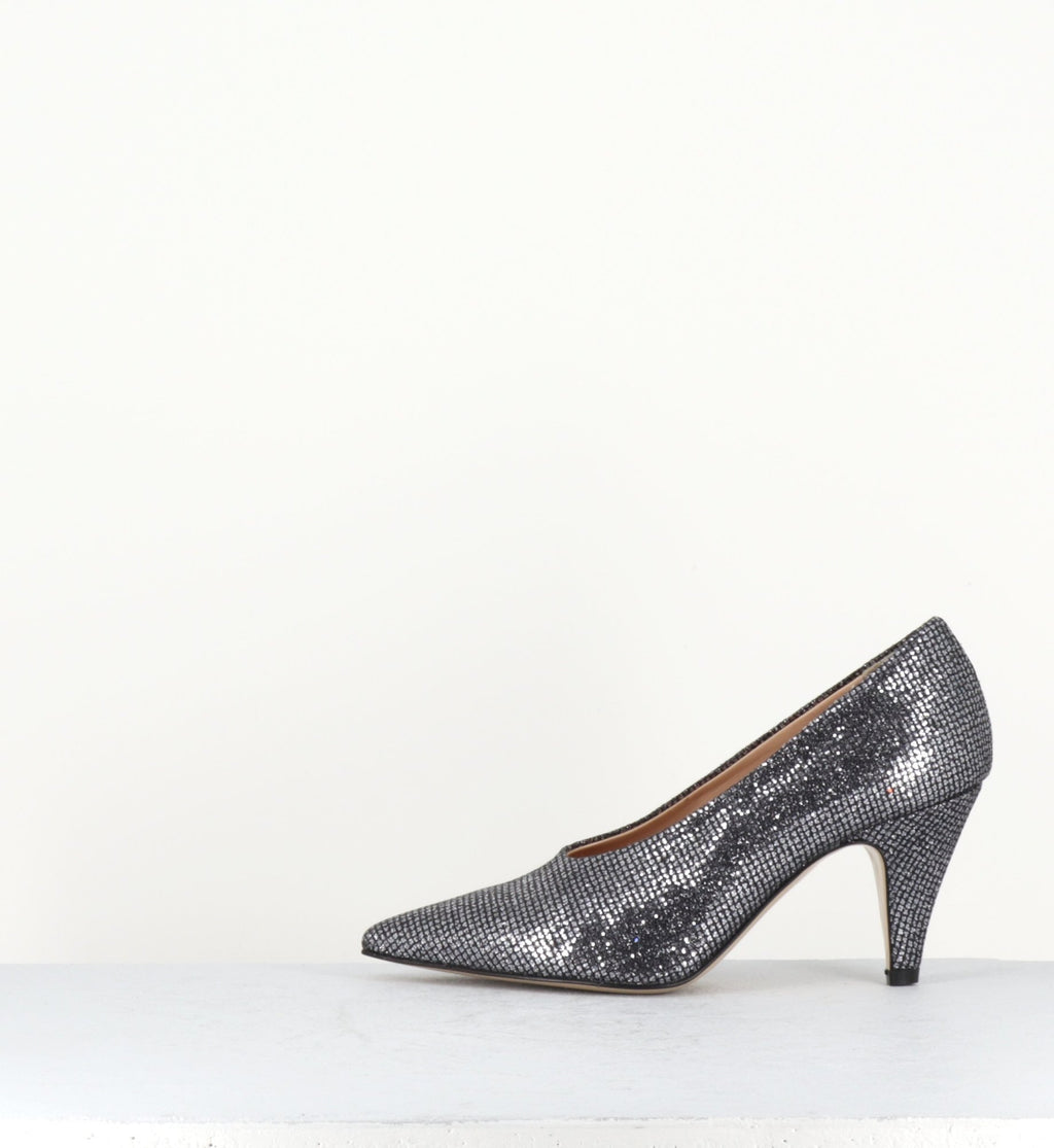 Escarpins en glitter anthracite EF605V - Garrice collection