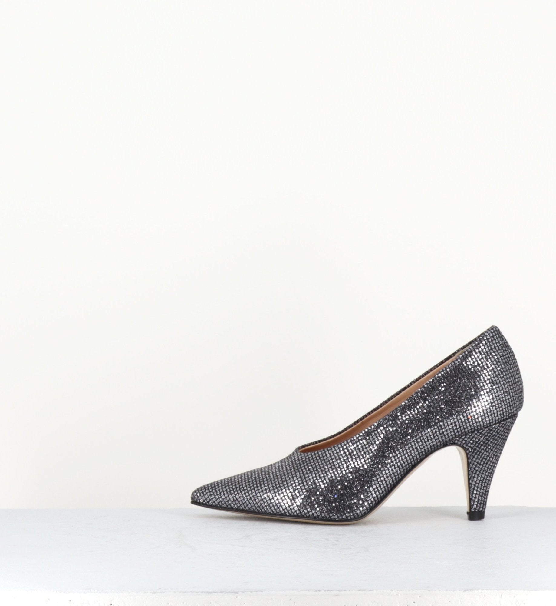 Escarpins en glitter anthracite EF605V - Garrice collection