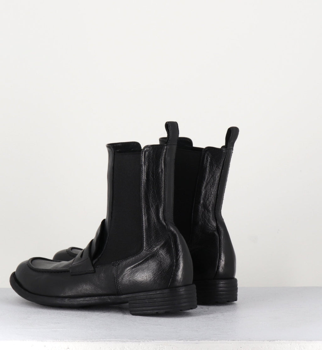 Boots-moccassins chelsea en cuir noir - MARS 142 NERO