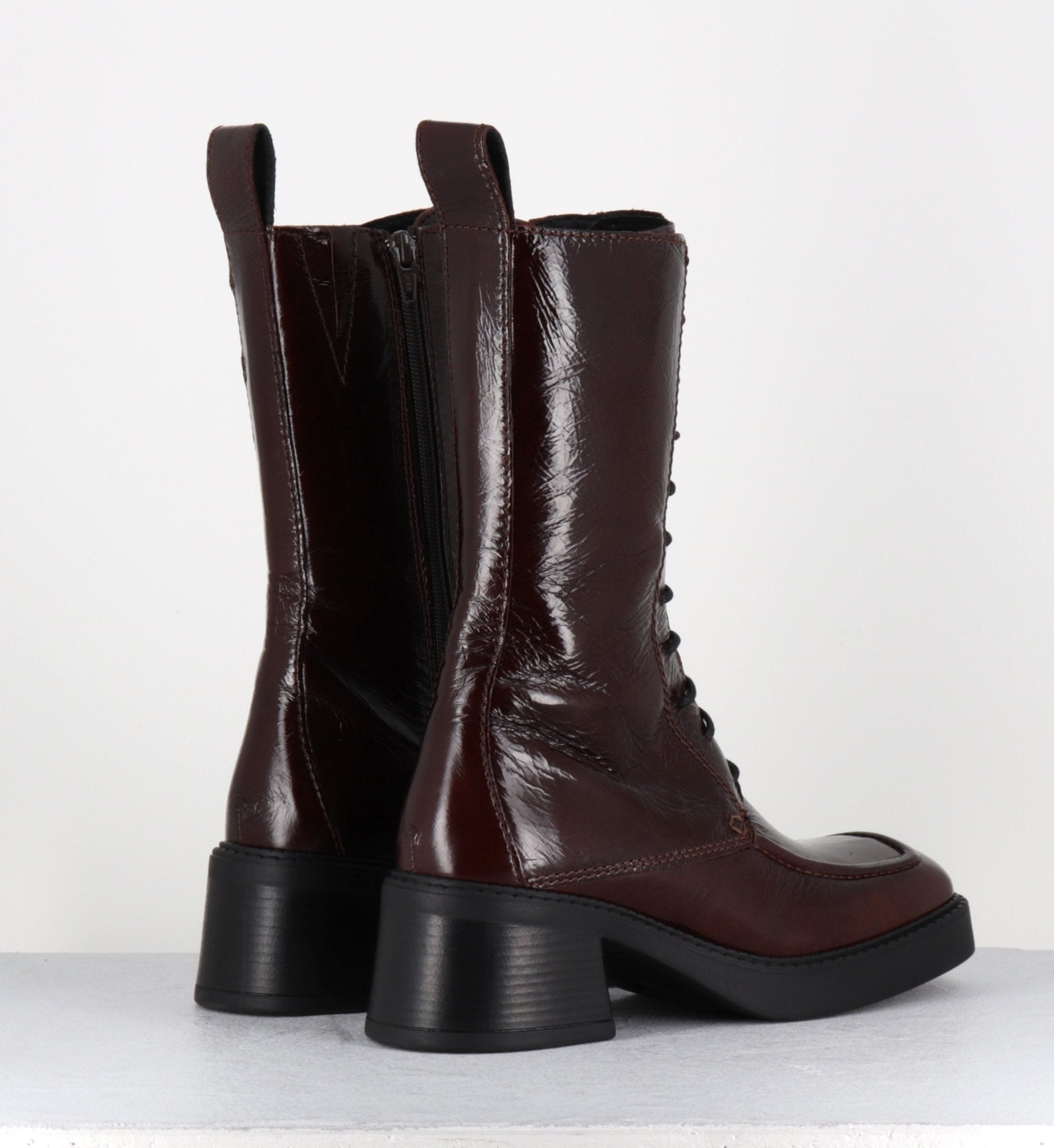 AGUSTINA DARK BROWN BOOTS
