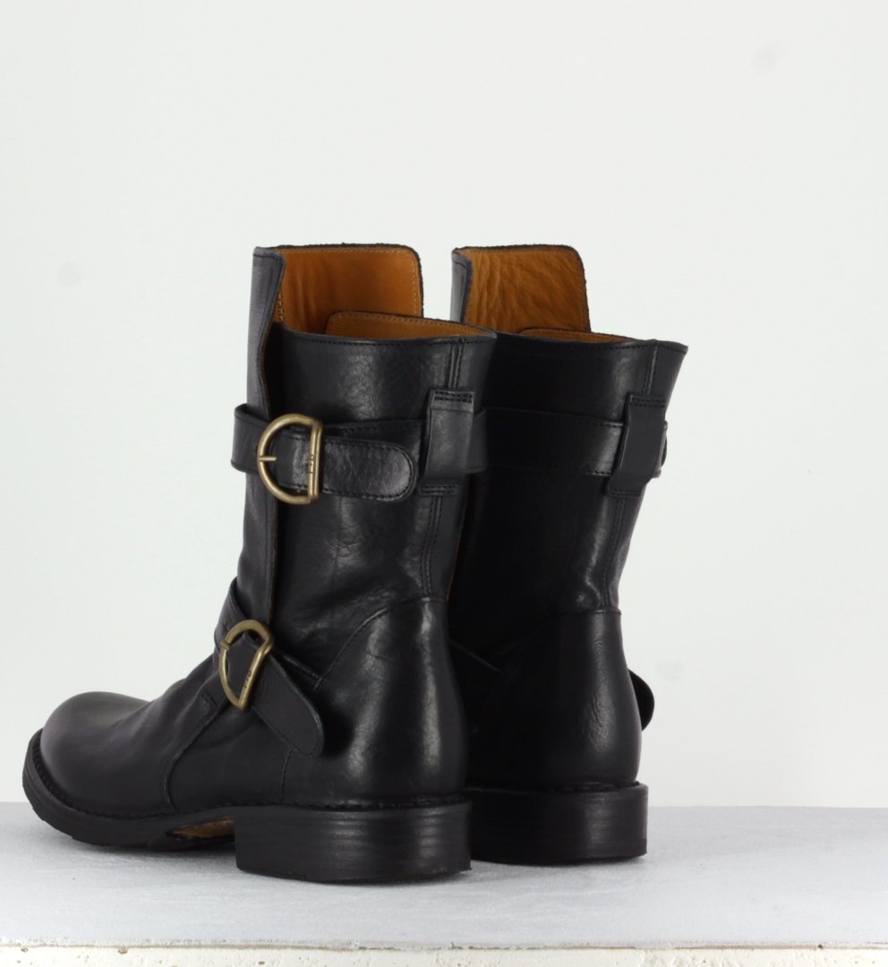 Bottines style motarde en cuir noir FIORENTINI BAKER  - 713 eternity