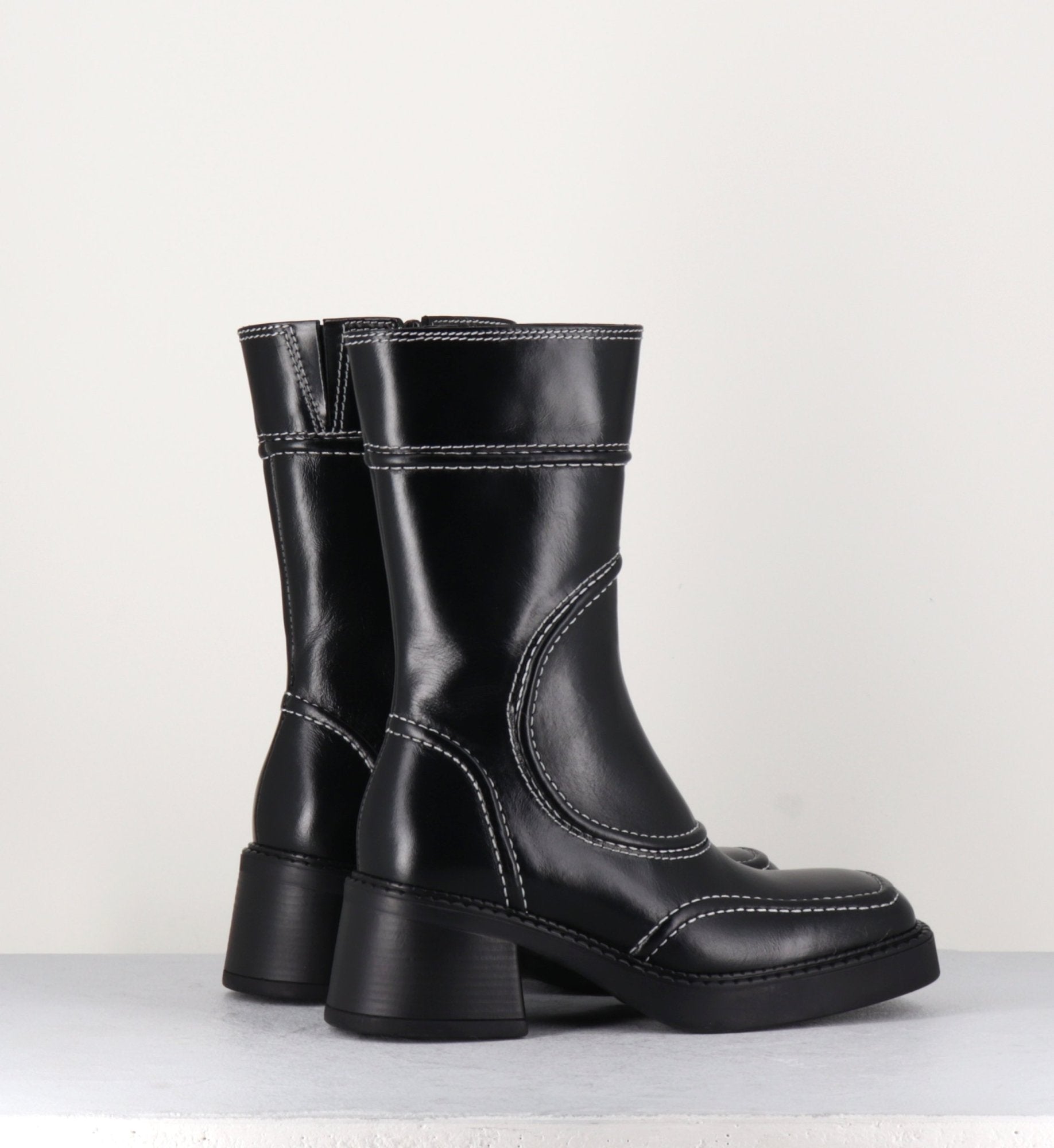 MALENE BLACK ANKLE BOOTS
