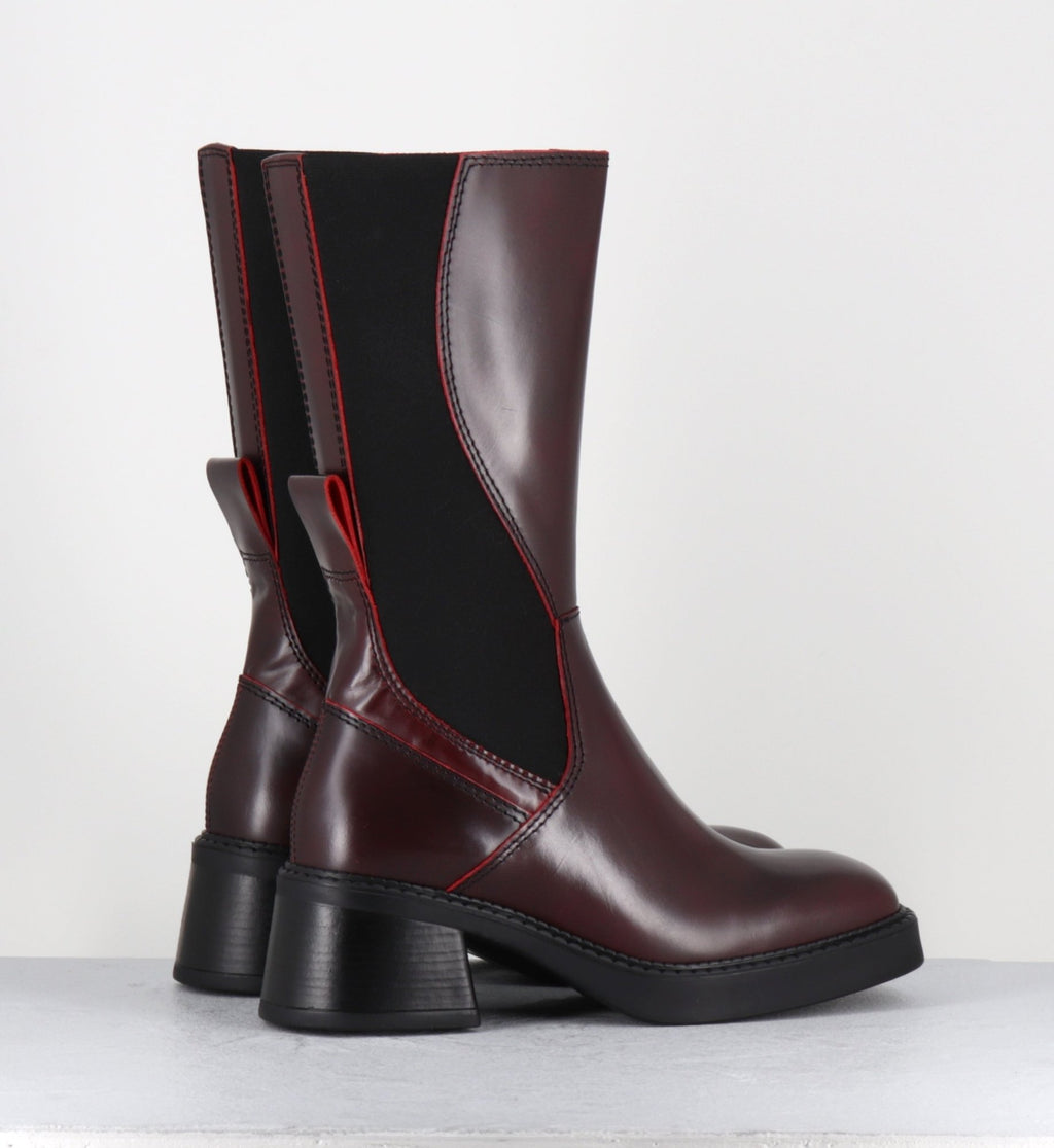 FLAVIA BURGUNDY BOOTS