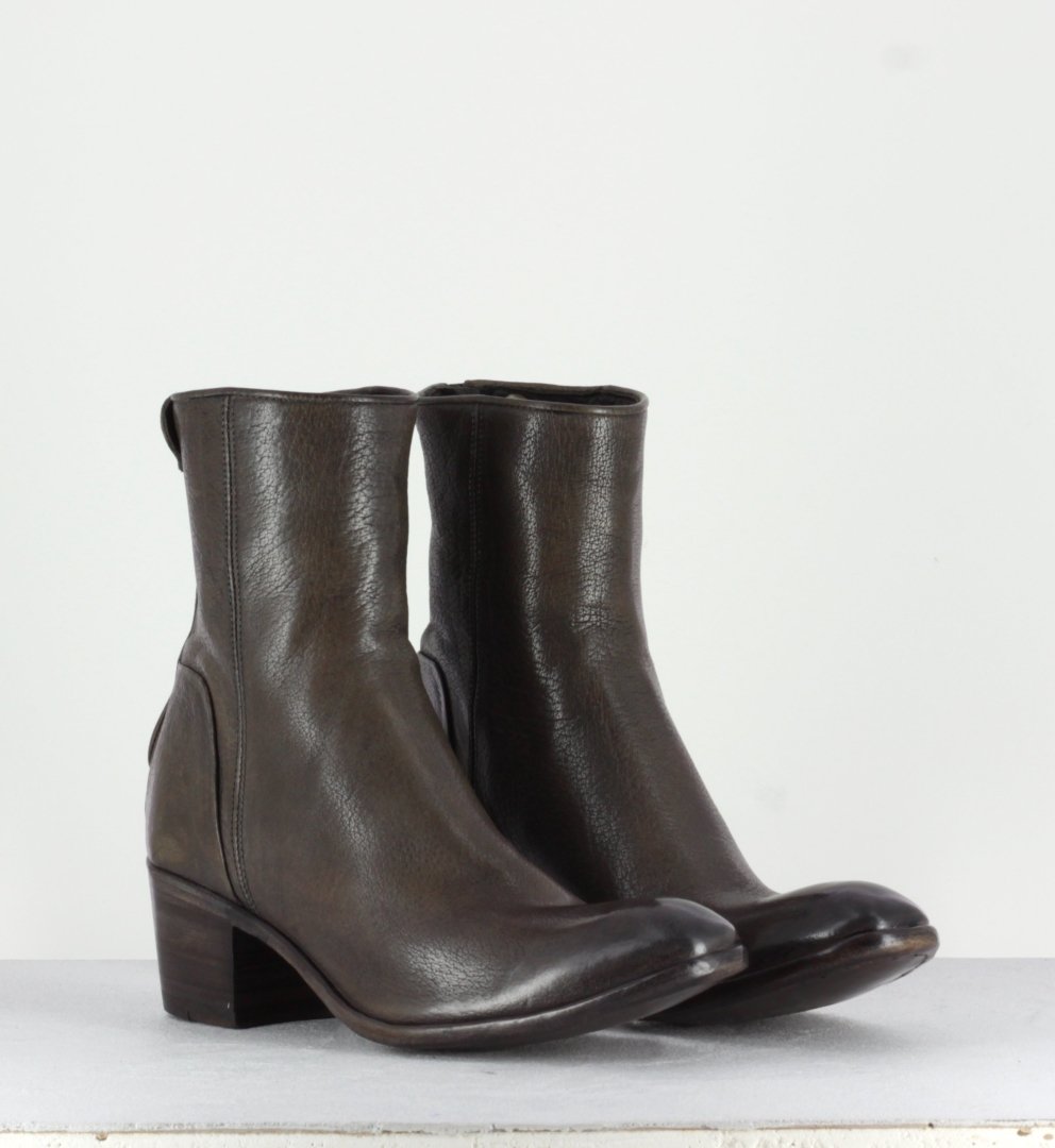 Bottines talons bottier en cuir Noir ALBERTO FASCIANI - Maya31019