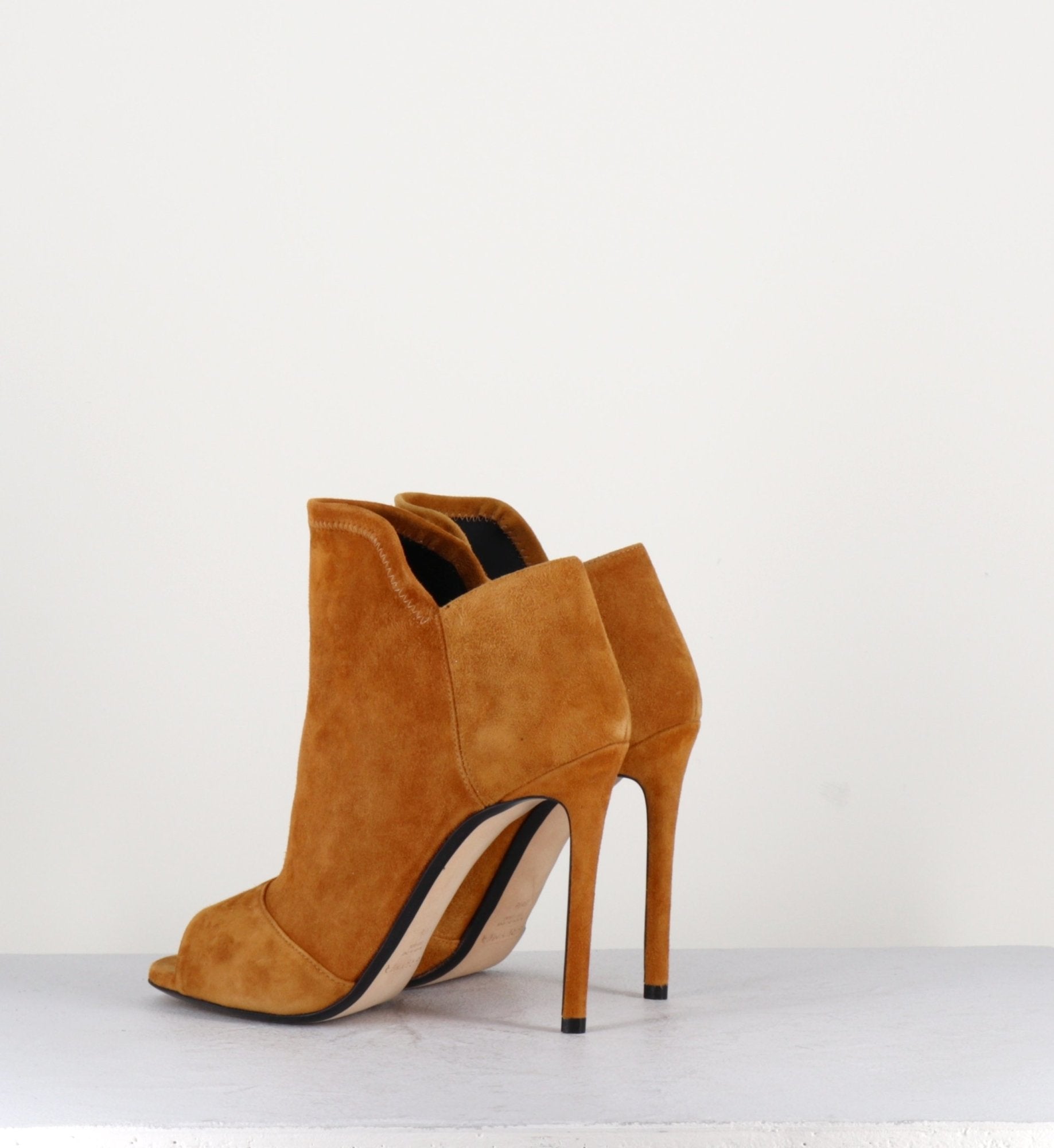Bottines open-toe à talons camel 400 - GreyMer