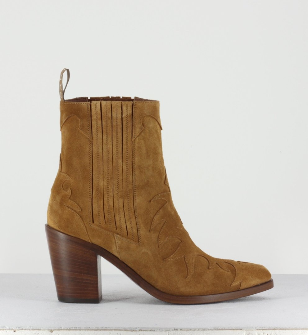 SARTORE - Bottines en daim Camel SR3265C