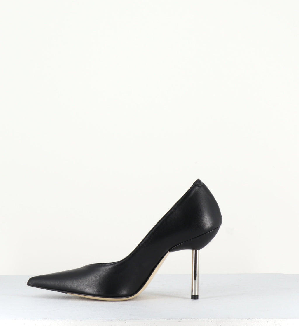 Escarpins à talons en cuir noir ZOE386- Garrice collection