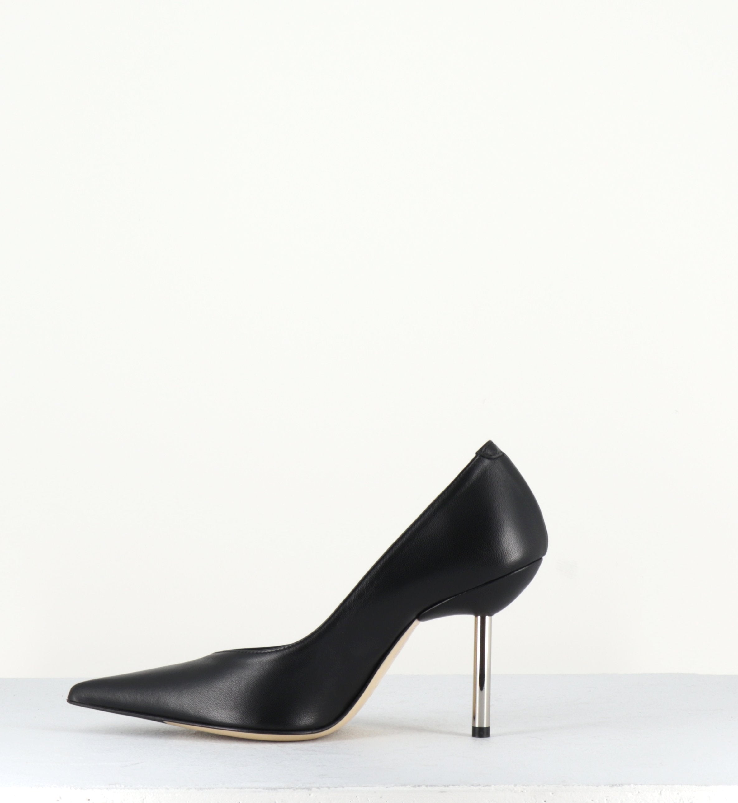 Escarpins à talons en cuir noir ZOE386- Garrice collection