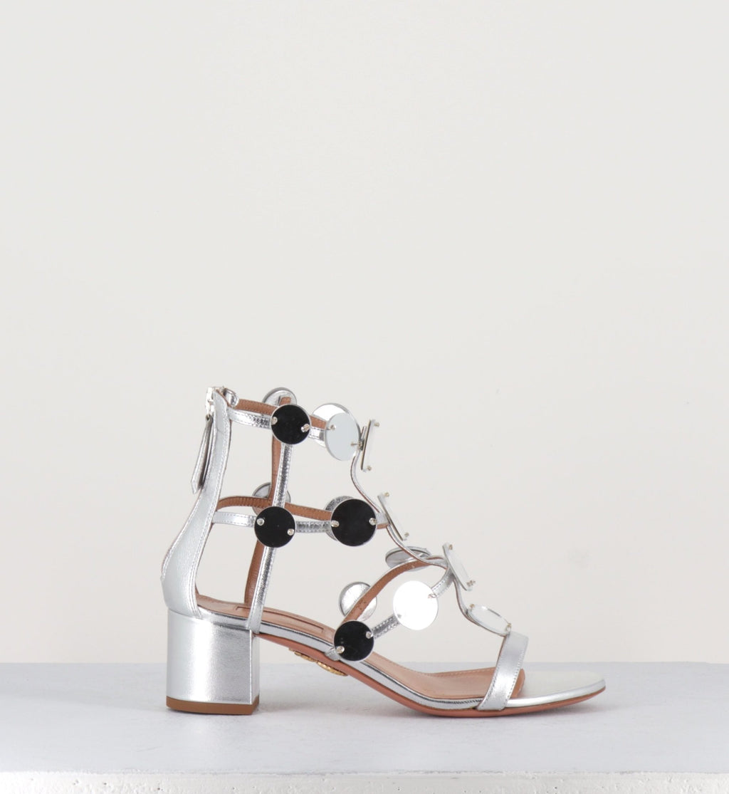 Sandales argent style spartiate INDIAN MOON - Aquazzura