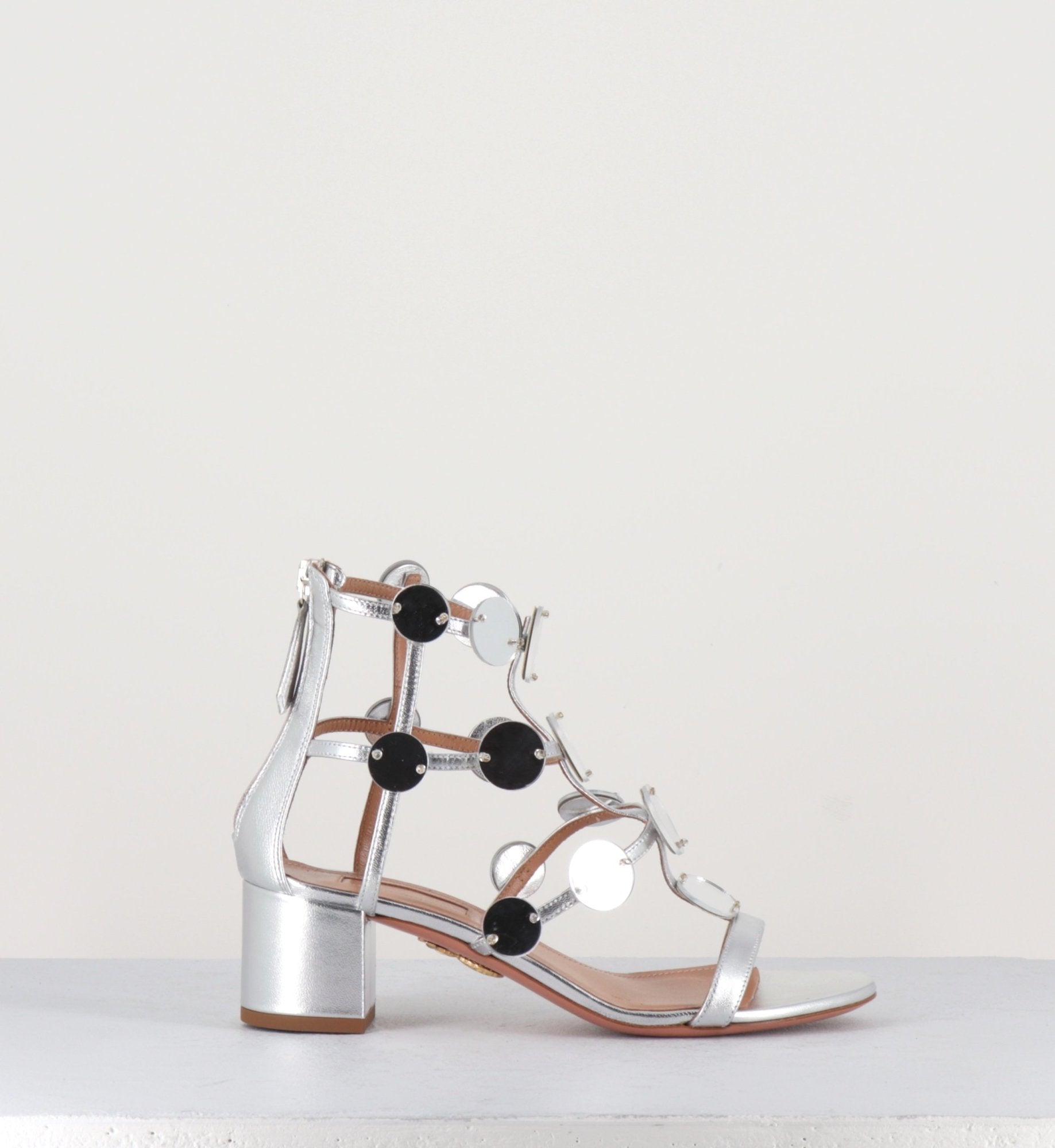 Sandales argent style spartiate INDIAN MOON - Aquazzura