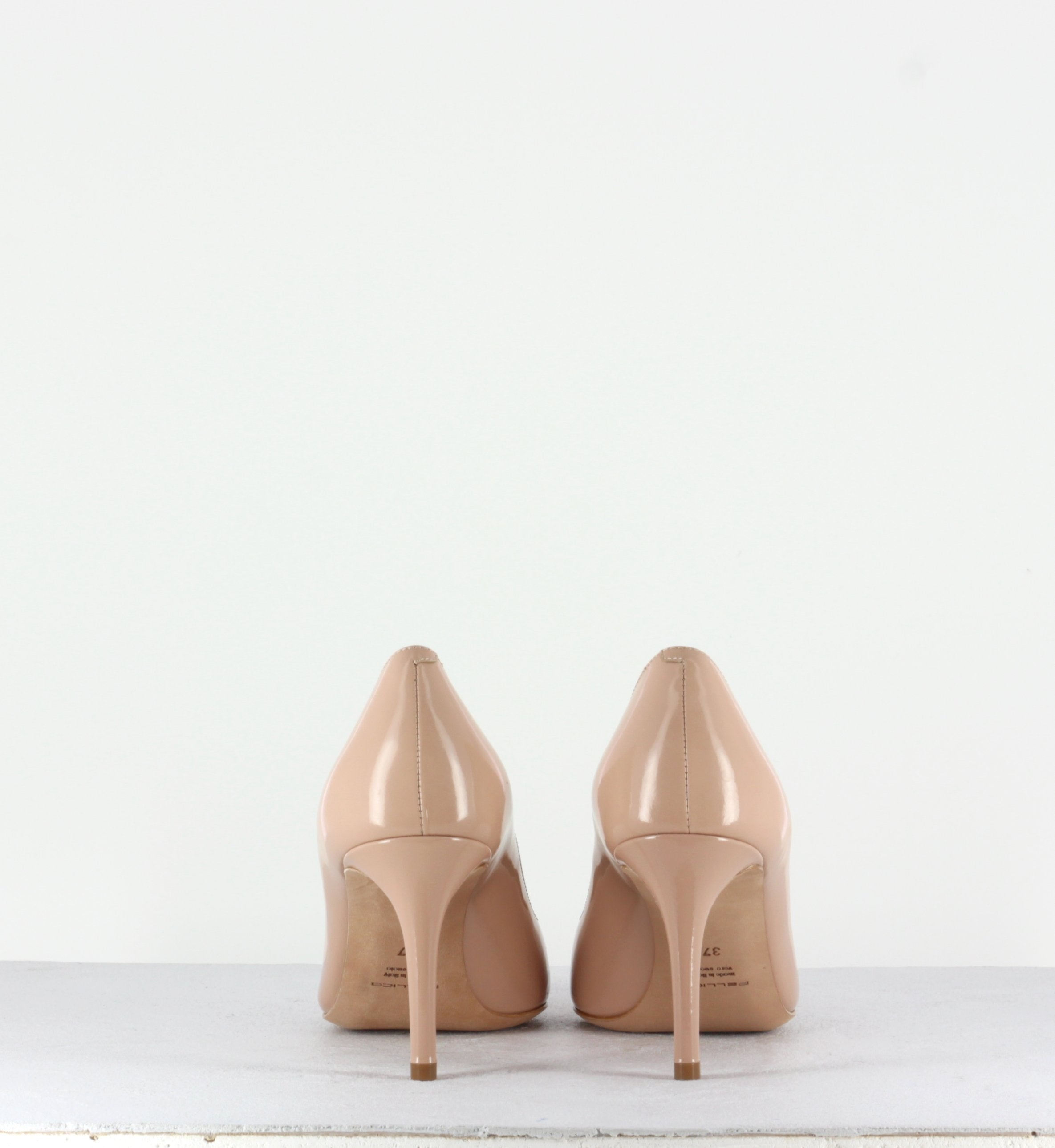 Escarpins petits talons en cuir nude 2592N - Pellico
