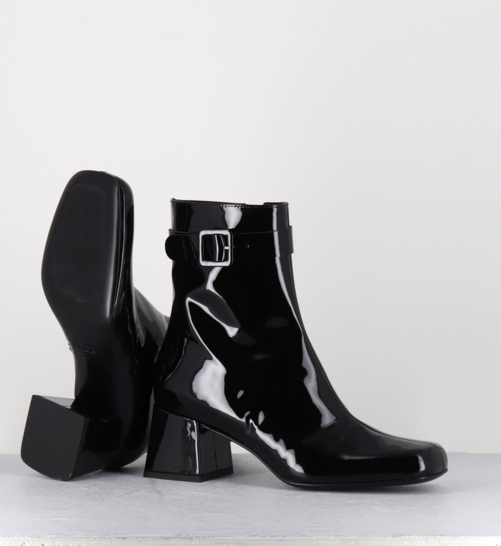 Boots 60s en cuir vernis noir - XERT VERNICE BLACK