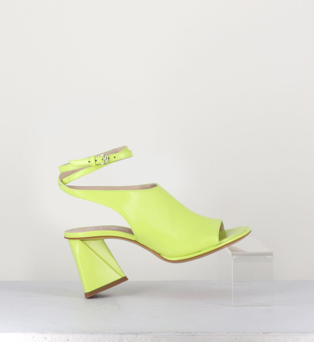 Sandales en cuir lime - A5173 ACID