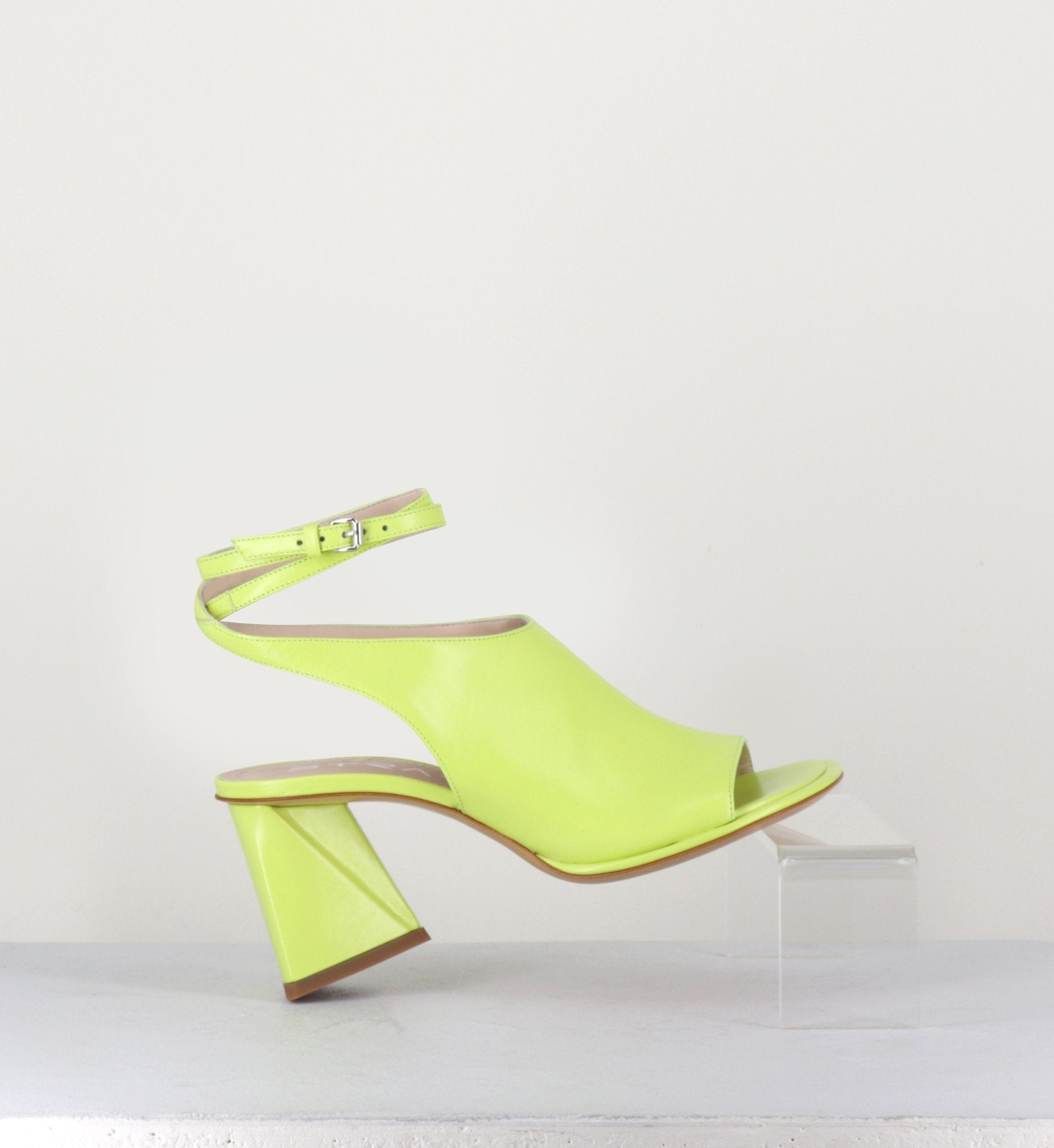 Sandales en cuir lime - A5173 ACID