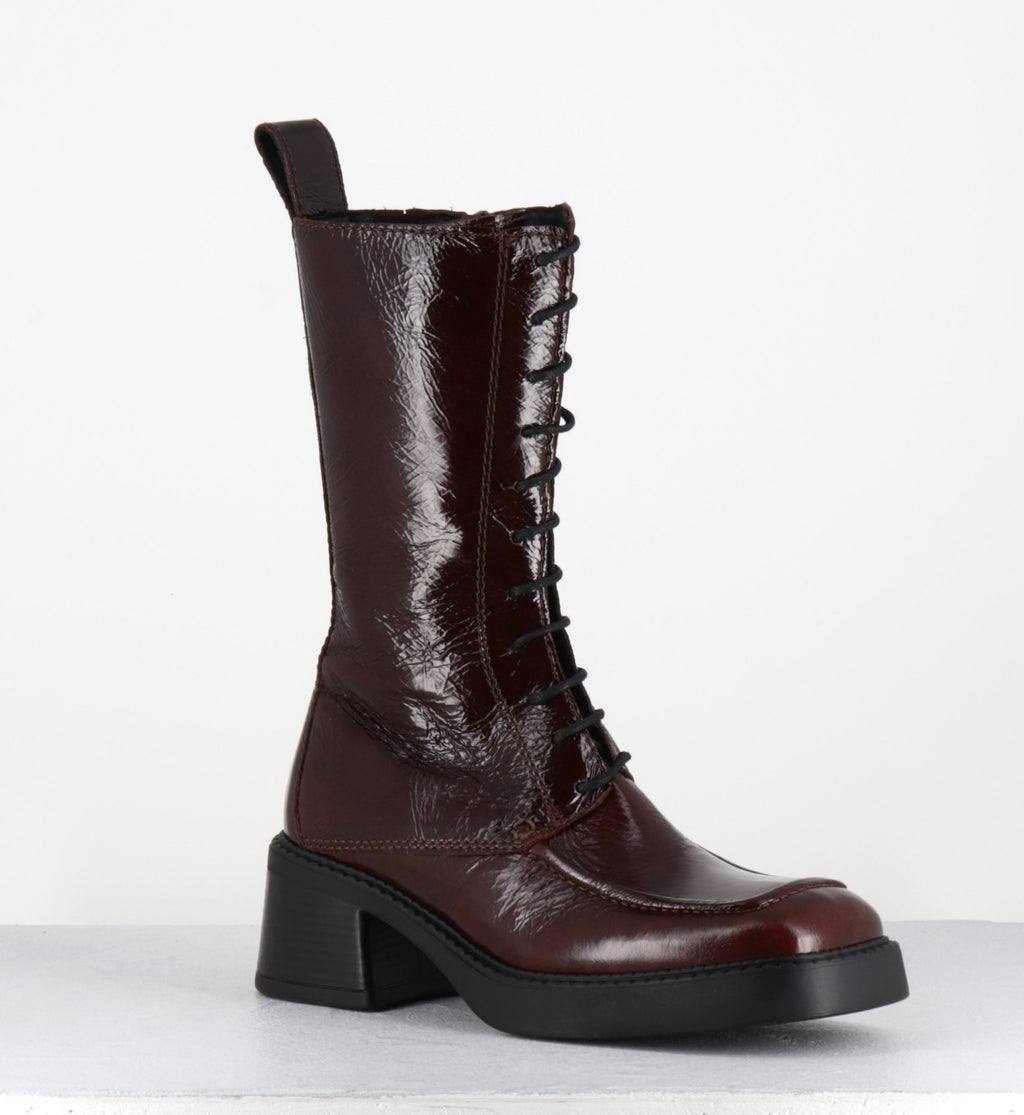 AGUSTINA DARK BROWN BOOTS