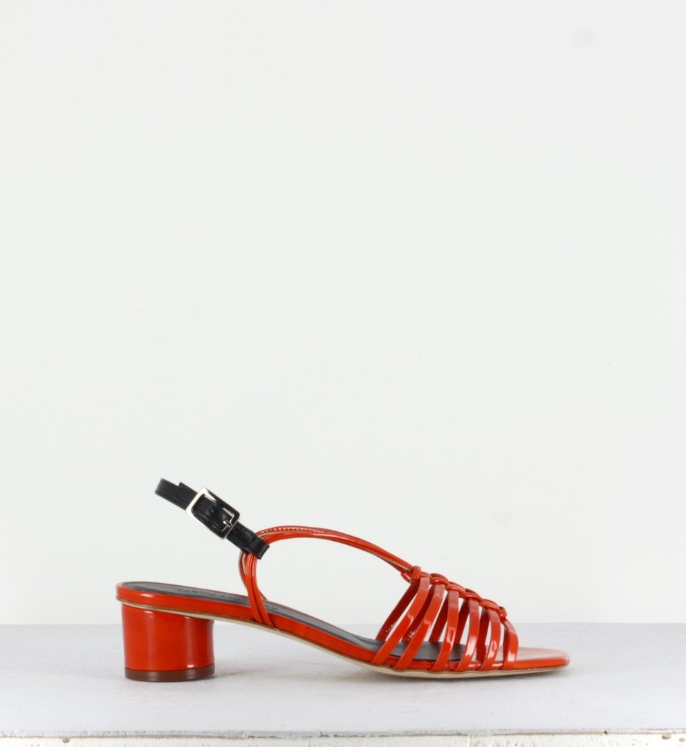 ARIANNA BRICK PATENT SANDAL