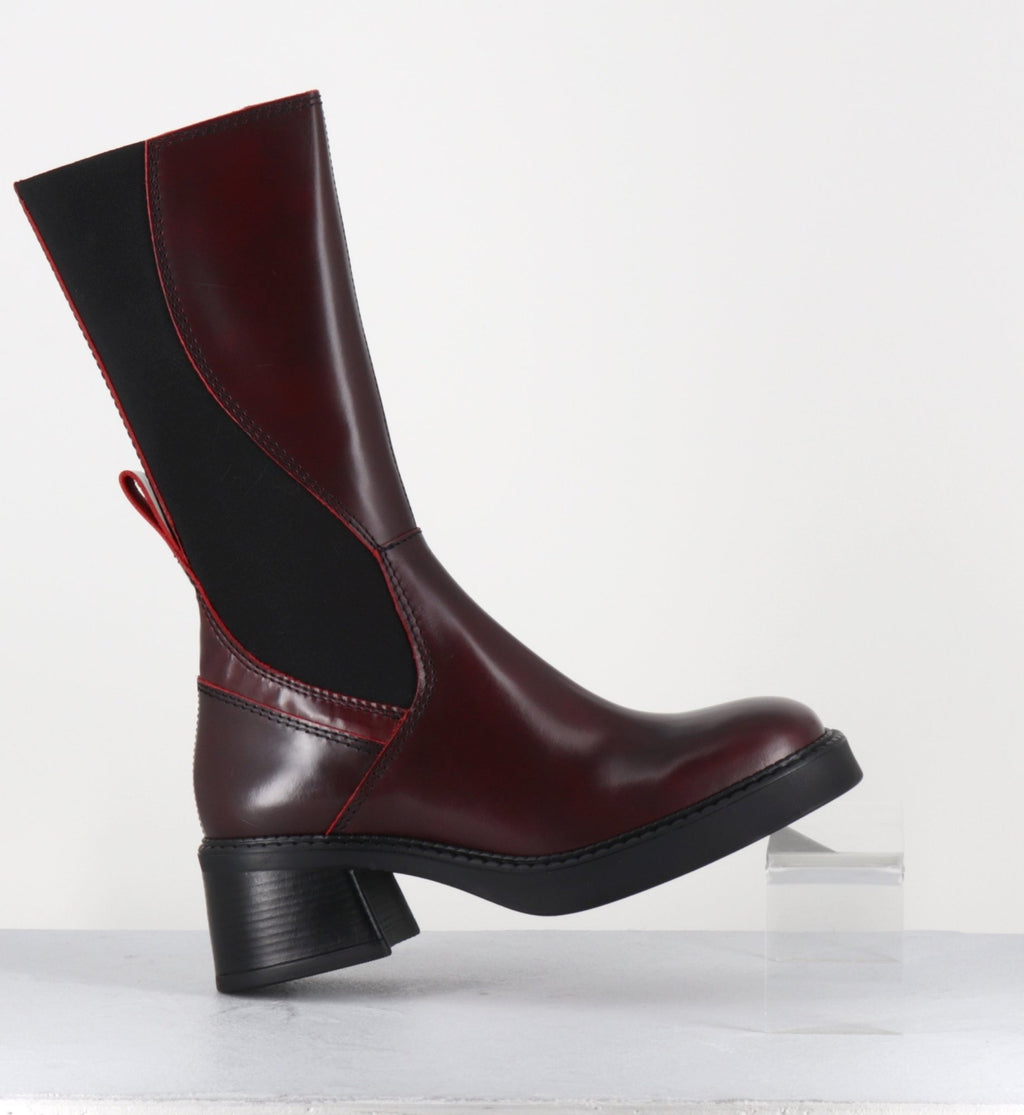 FLAVIA BURGUNDY BOOTS
