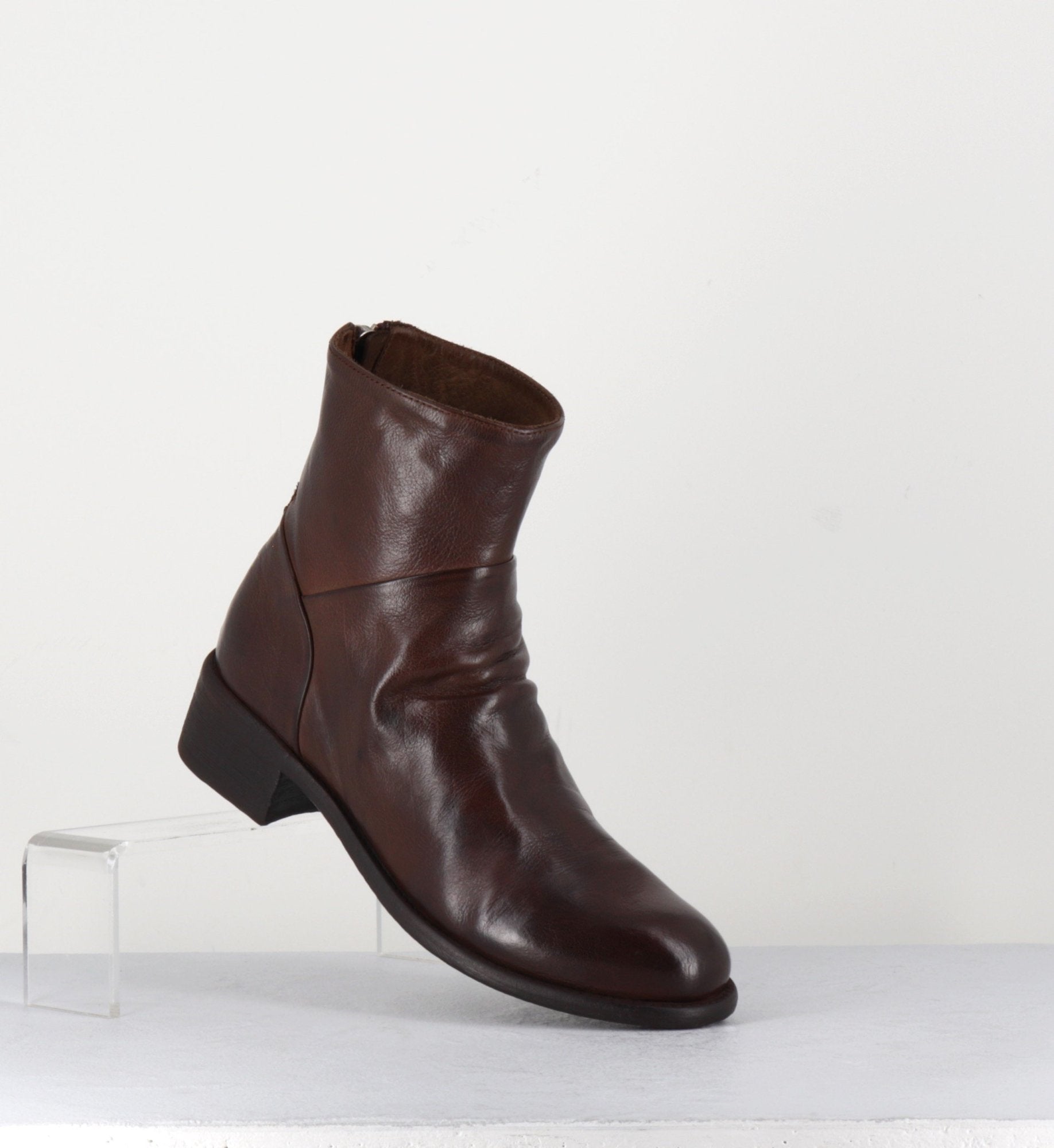 Bottines en cuir marron - LISON CAOU 047 CIGAR