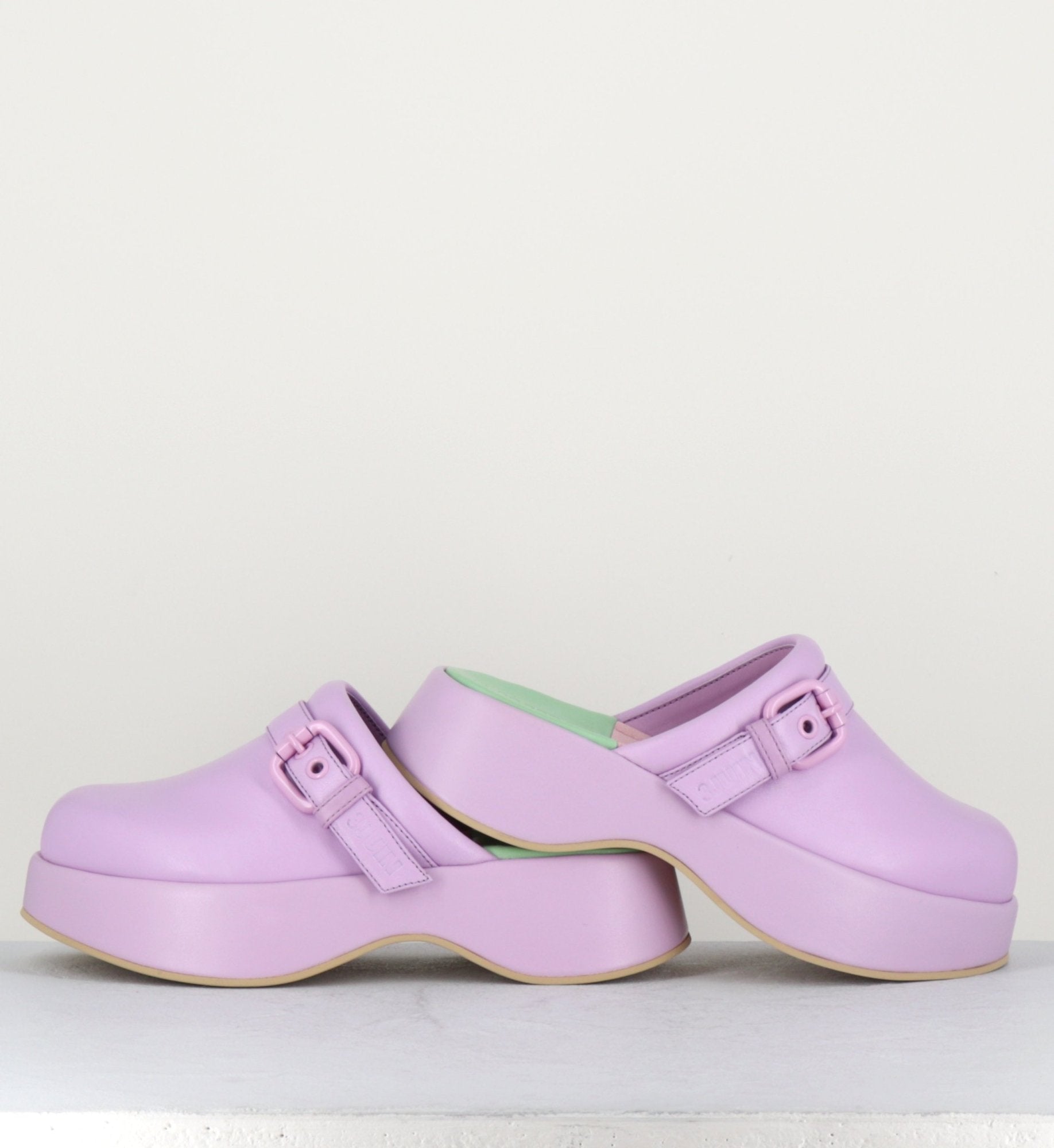 Sabot en cuir violet - LIPARI CHAT IRIS