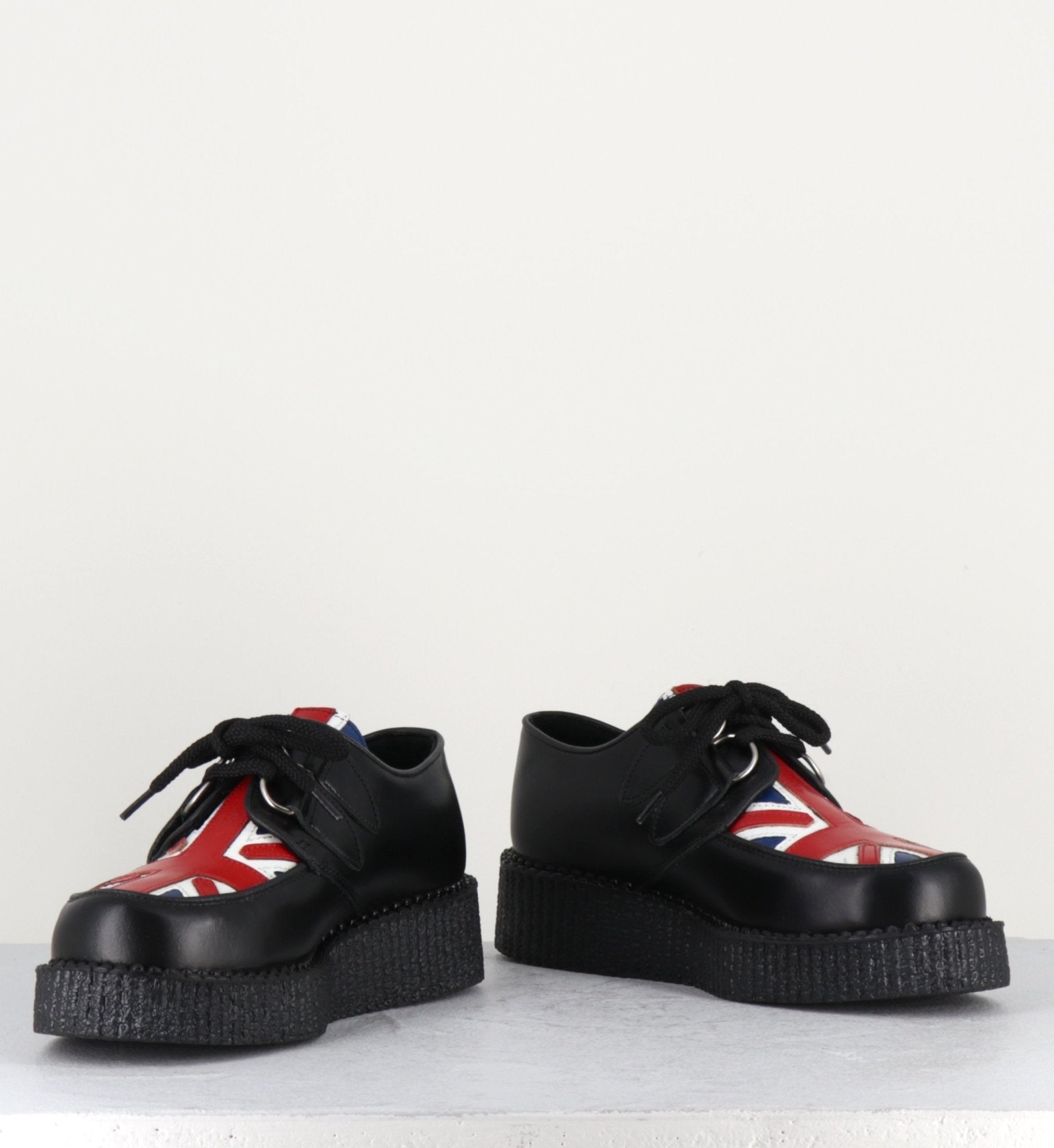 Chaussures à lacet en cuir noir Uunderground -WULFRUN CREEPERS  UN.JACK