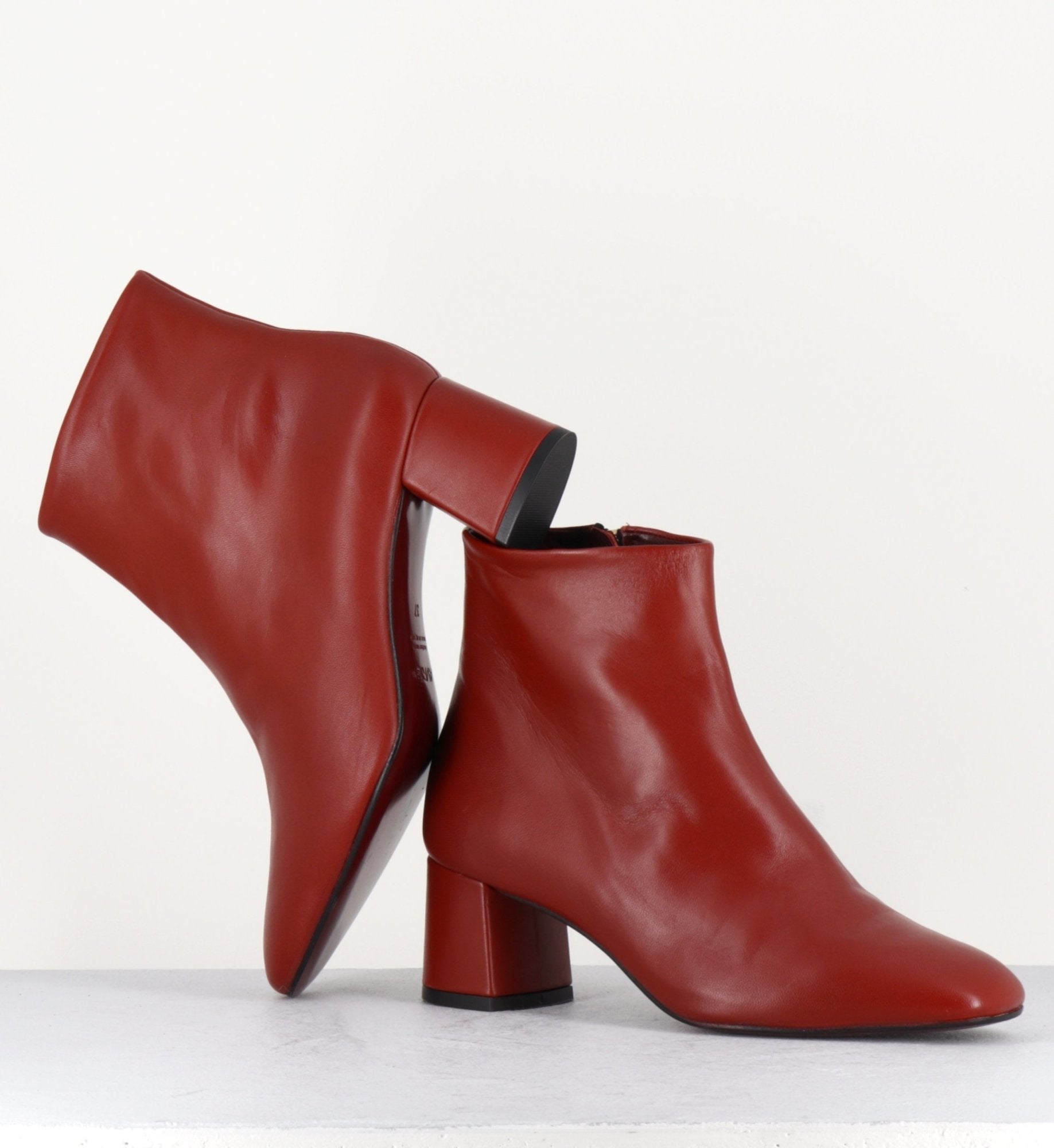 Bottines en cuir brique THERESE  Sofia 2- Avril Gau