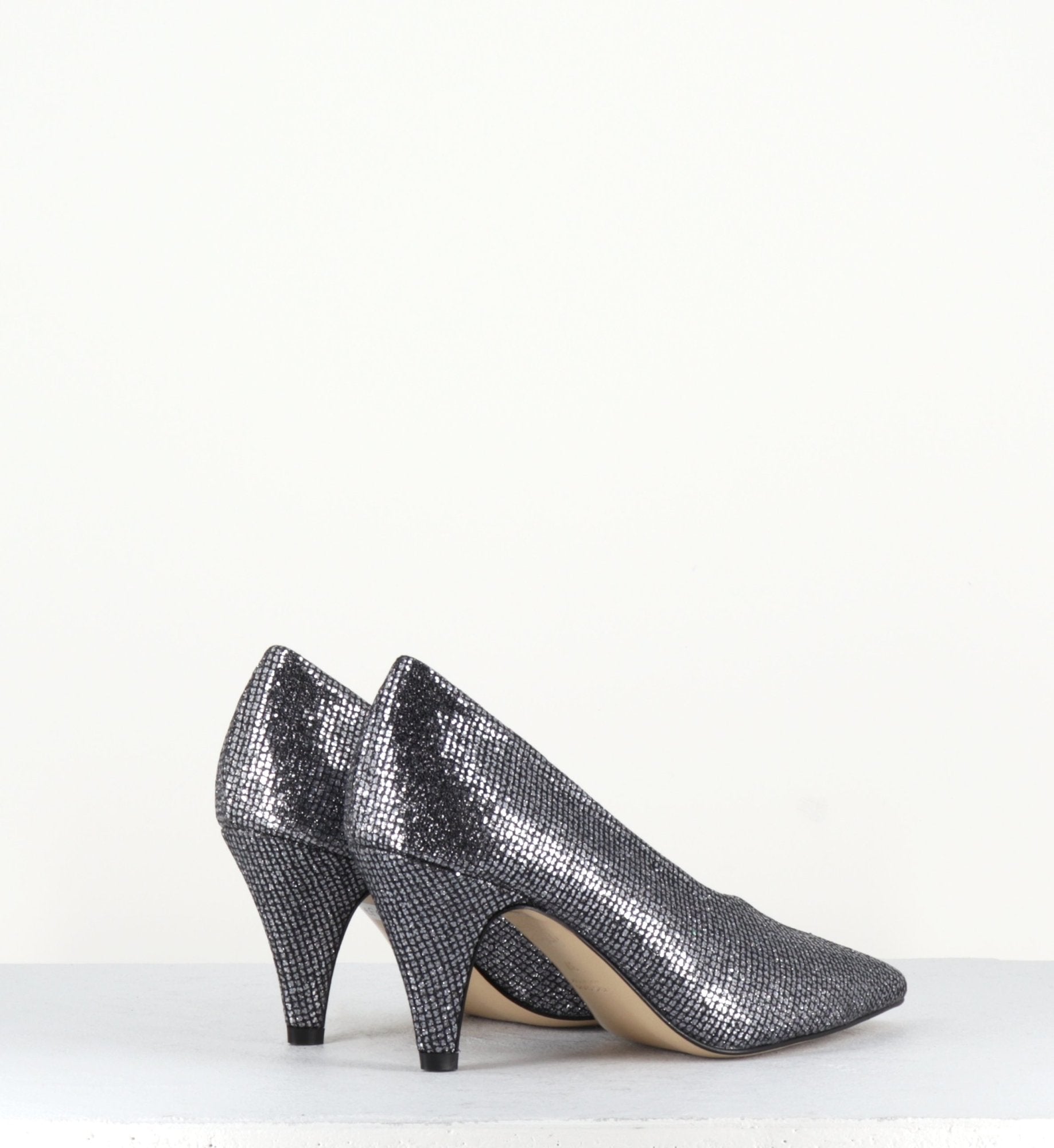 Escarpins en glitter anthracite EF605V - Garrice collection